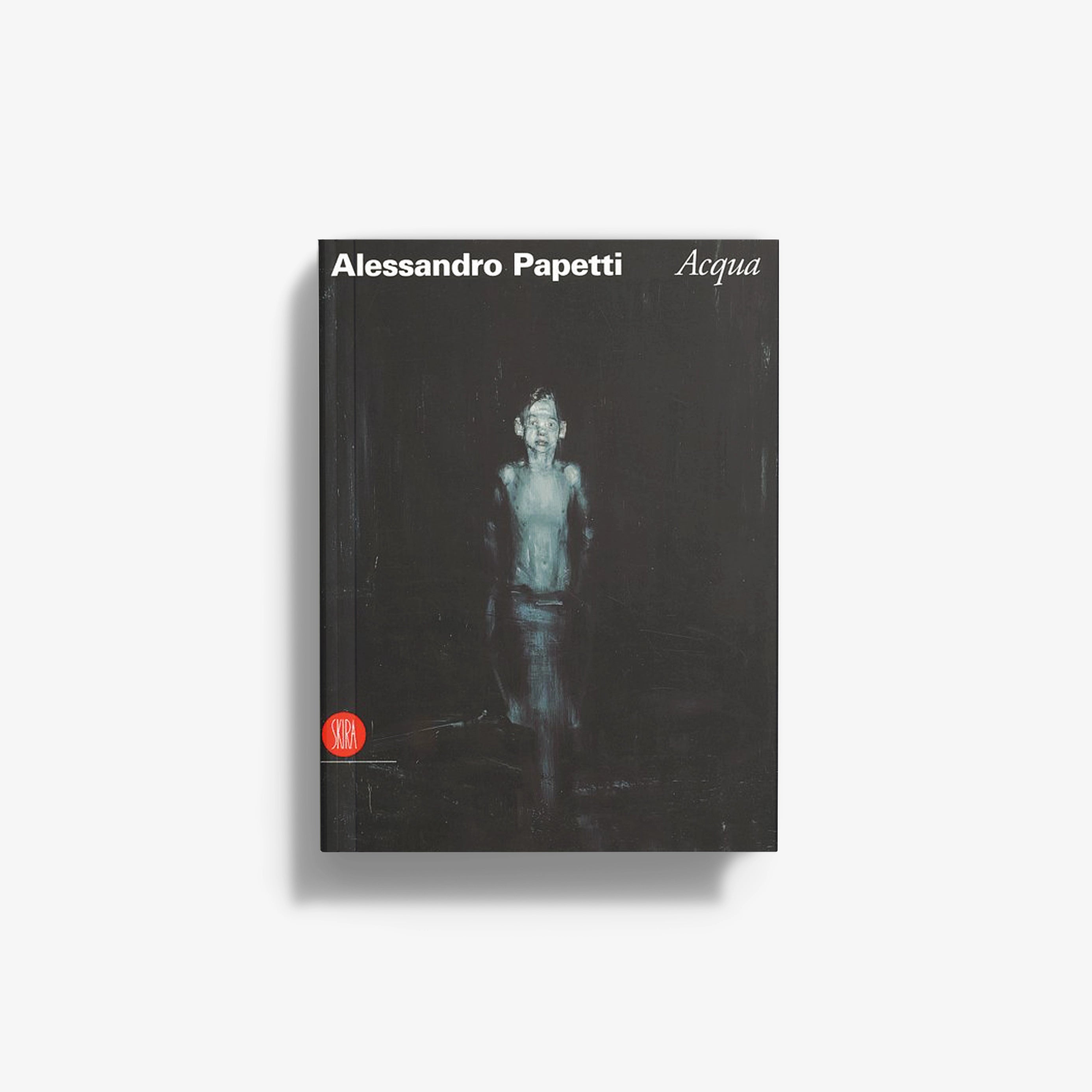 Black Alessandro Papetti Acqua perfume box with standing silhouette artwork