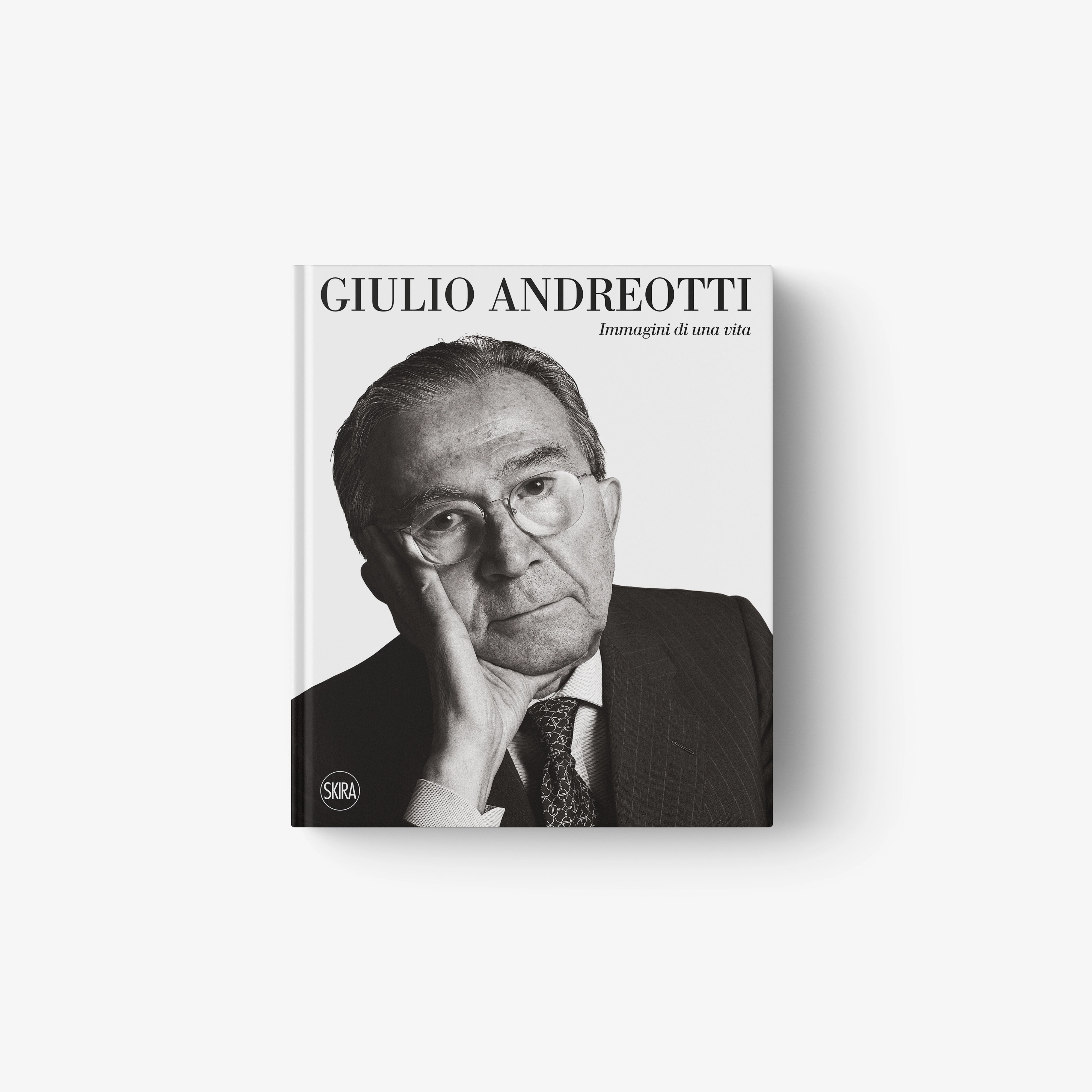 Hardcover book with black-and-white portrait of Giulio Andreotti on cover, title text
