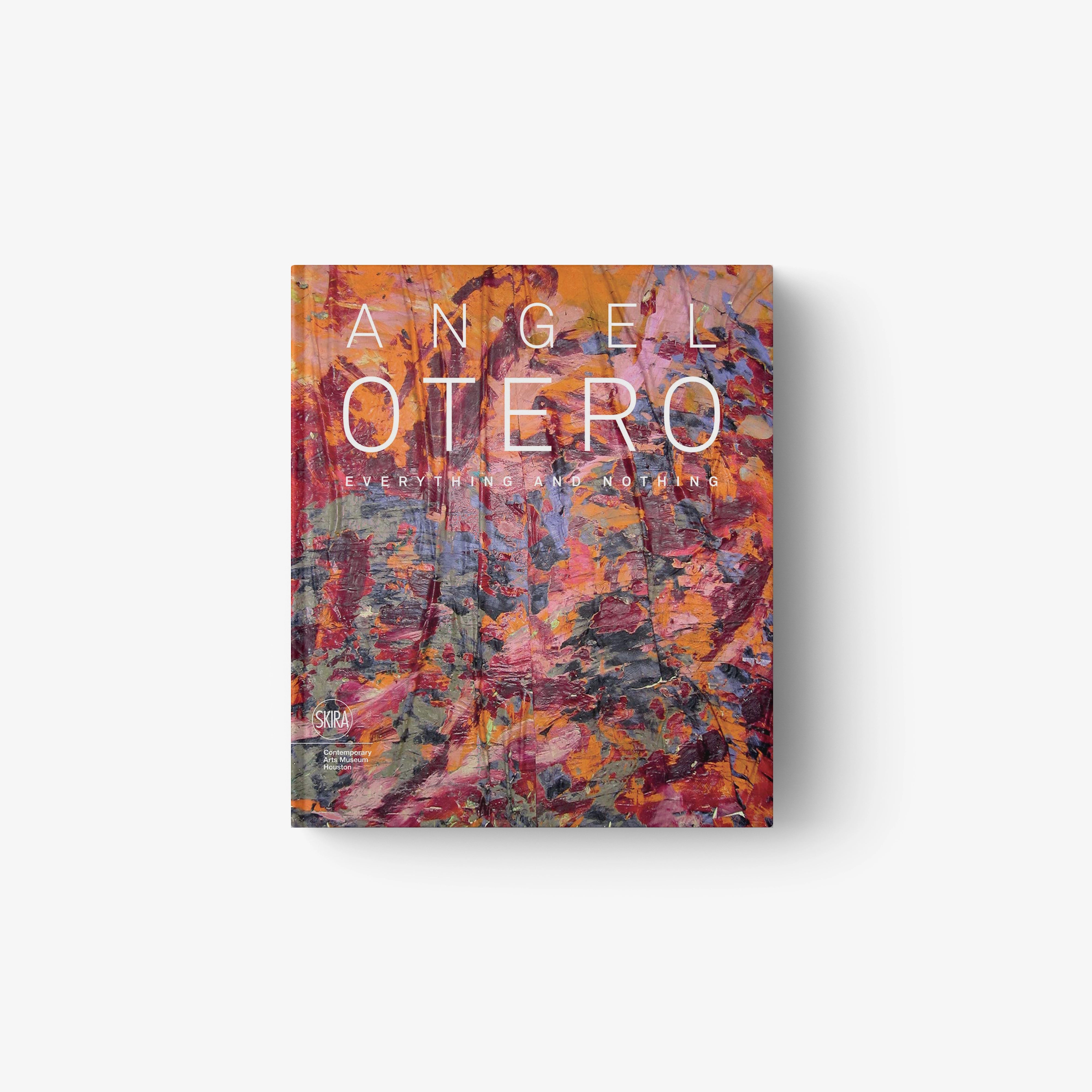 Colorful abstract art book with large white title letters on patterned cover