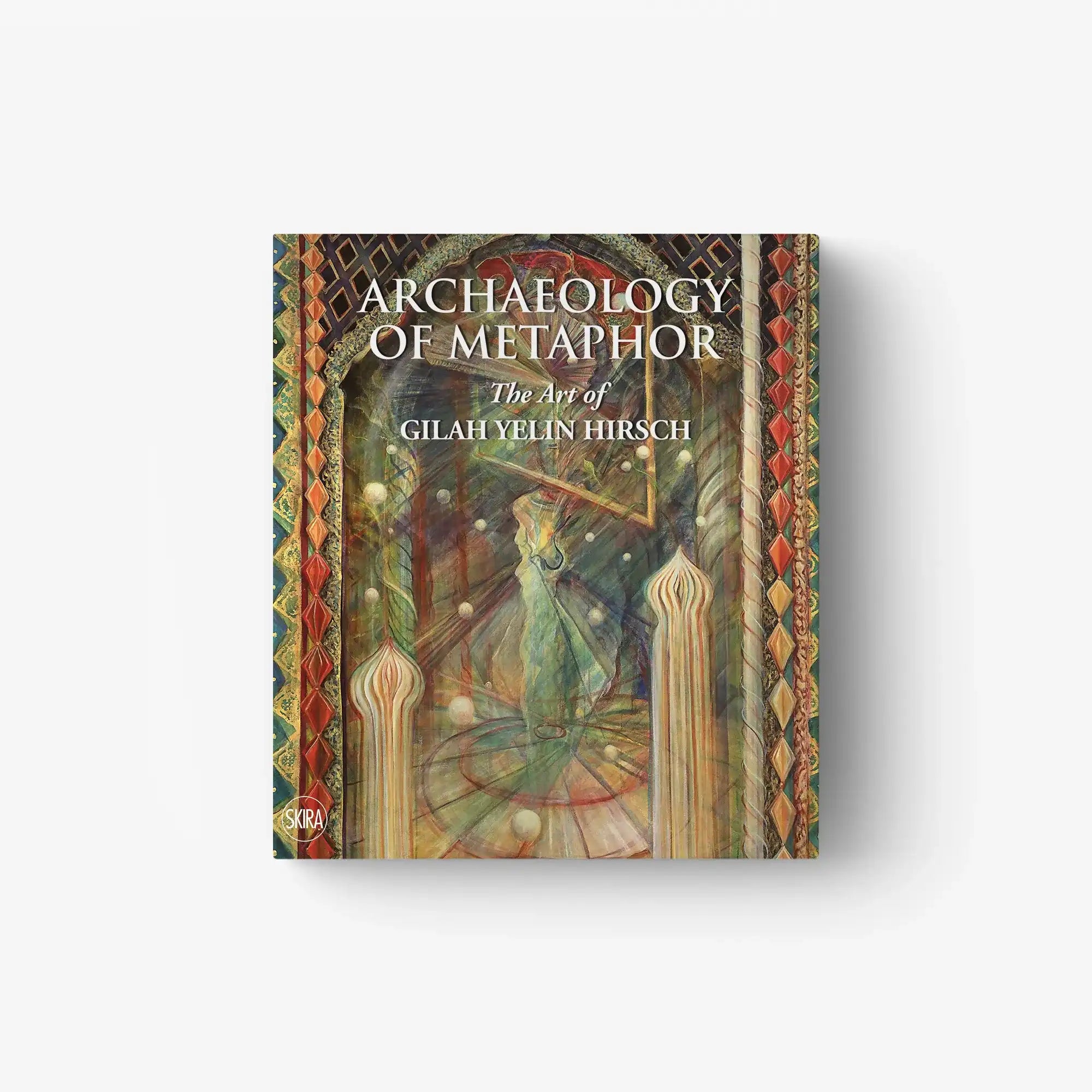 Hardcover book front cover with title text and illustrated figure