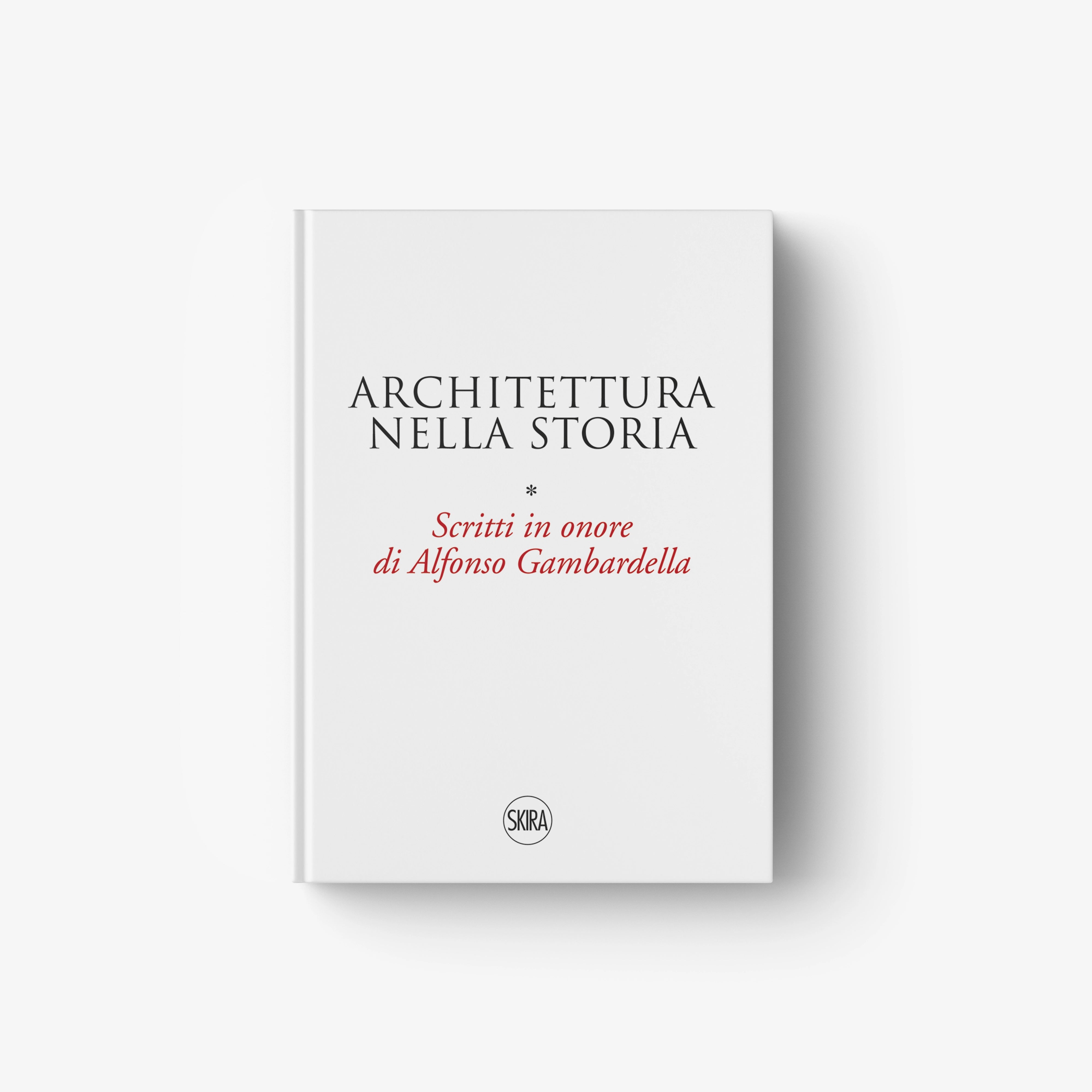 White hardcover book with centered title and red subtitle text on cover