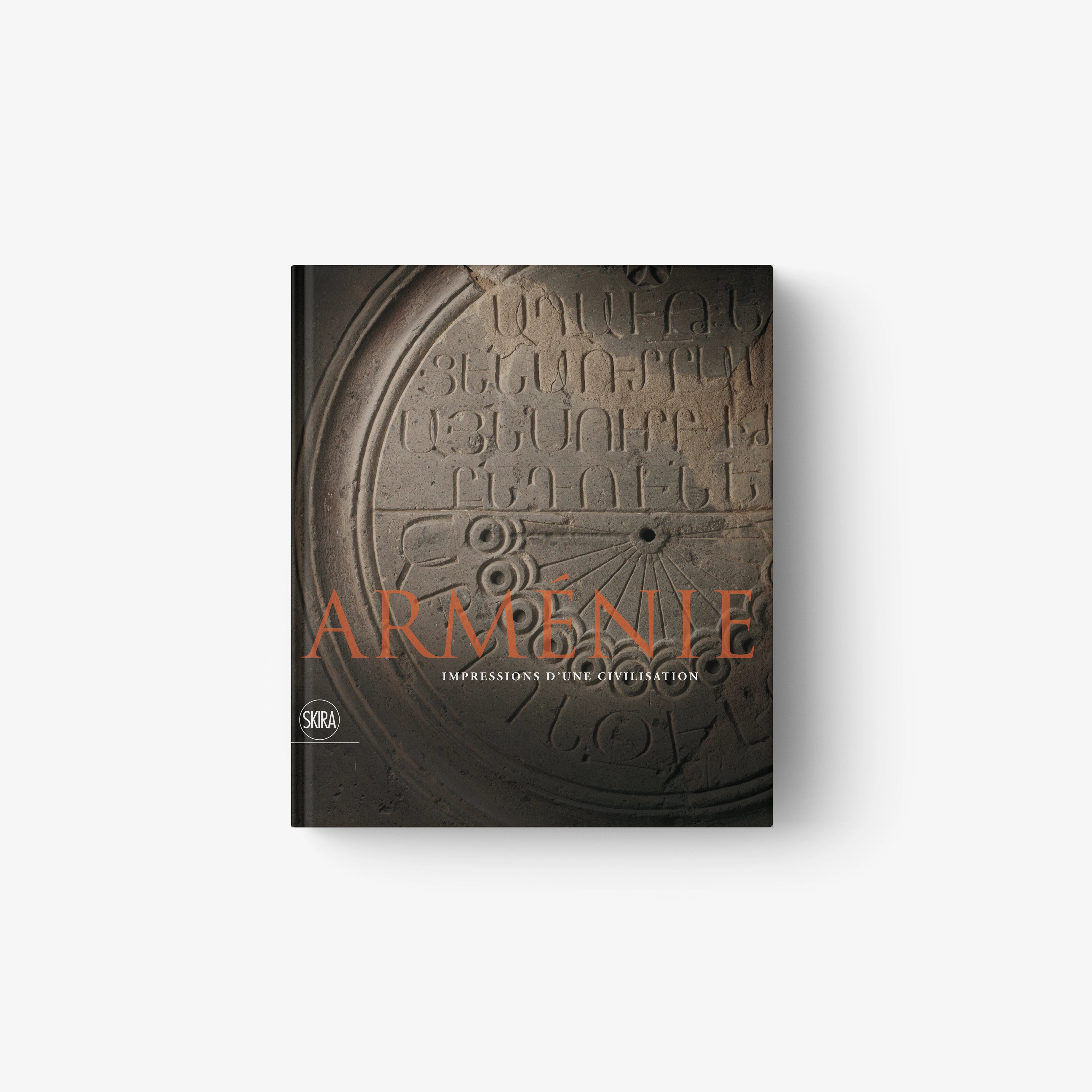 Armenia impressions civilization book with dark embossed cover and red title lettering