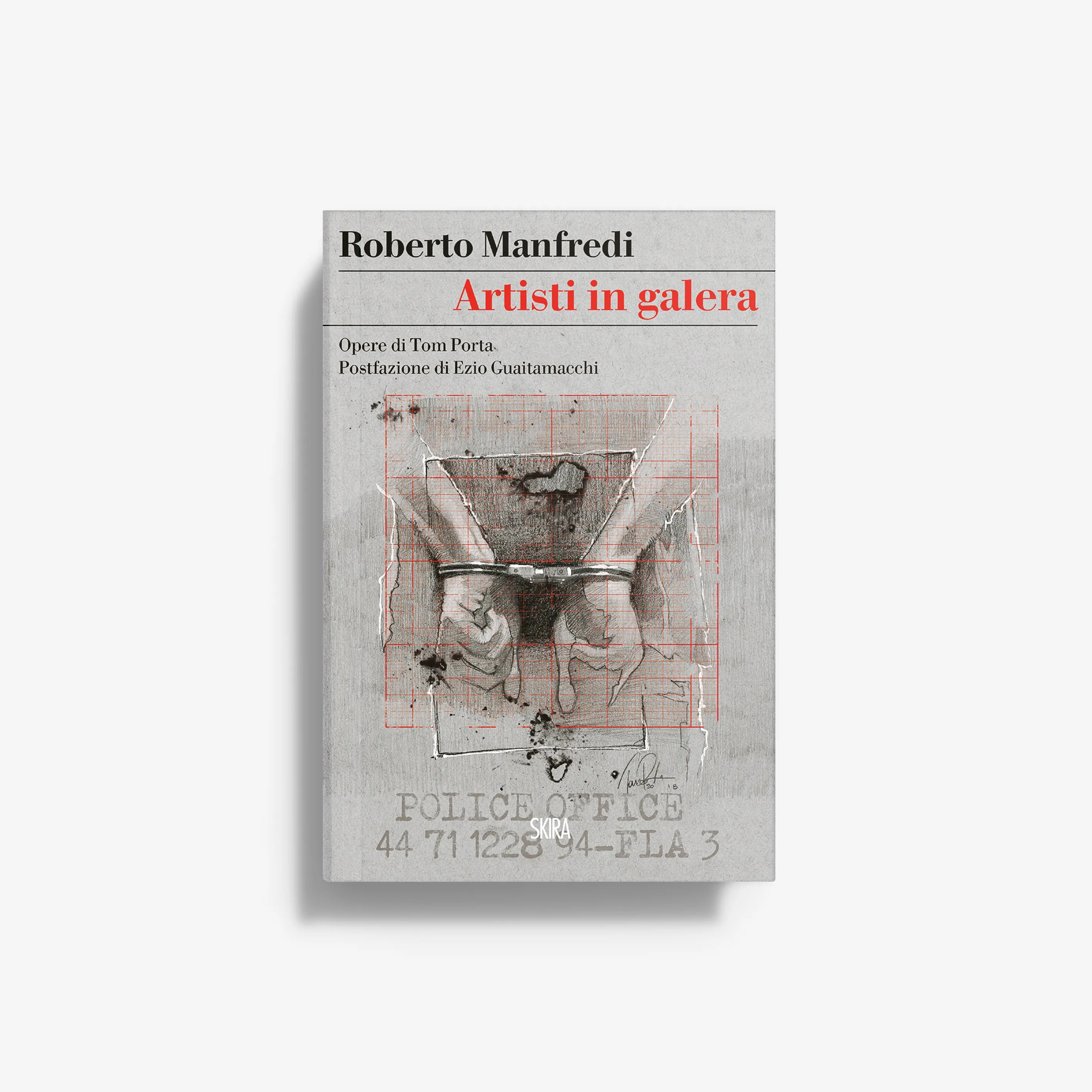 Artists in Prison book cover: red title, gray background, black figure illustration