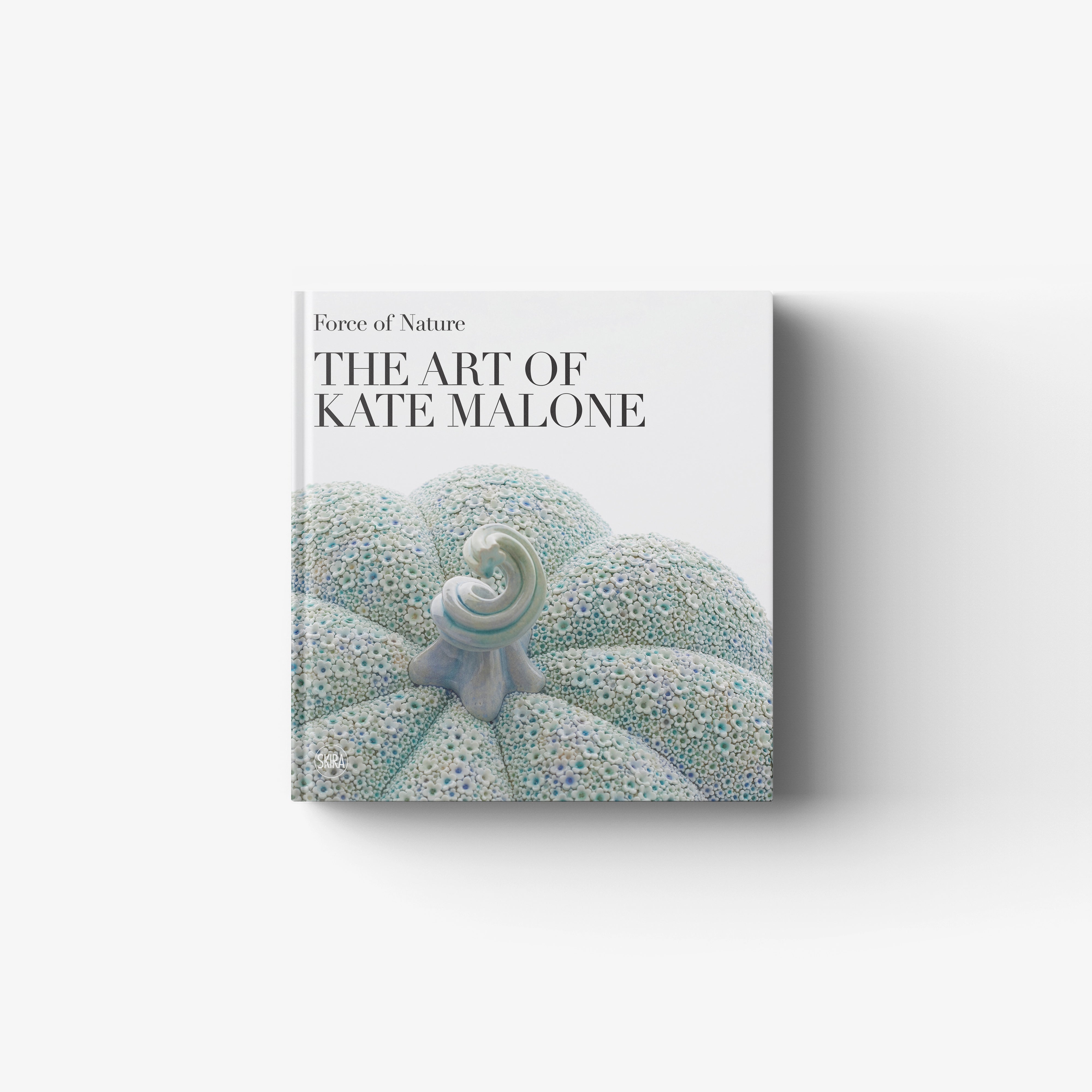 Art book about ceramicist Kate Malone by Skira Arte in white with Force of Nature cover and clay and crystalline glaze theme