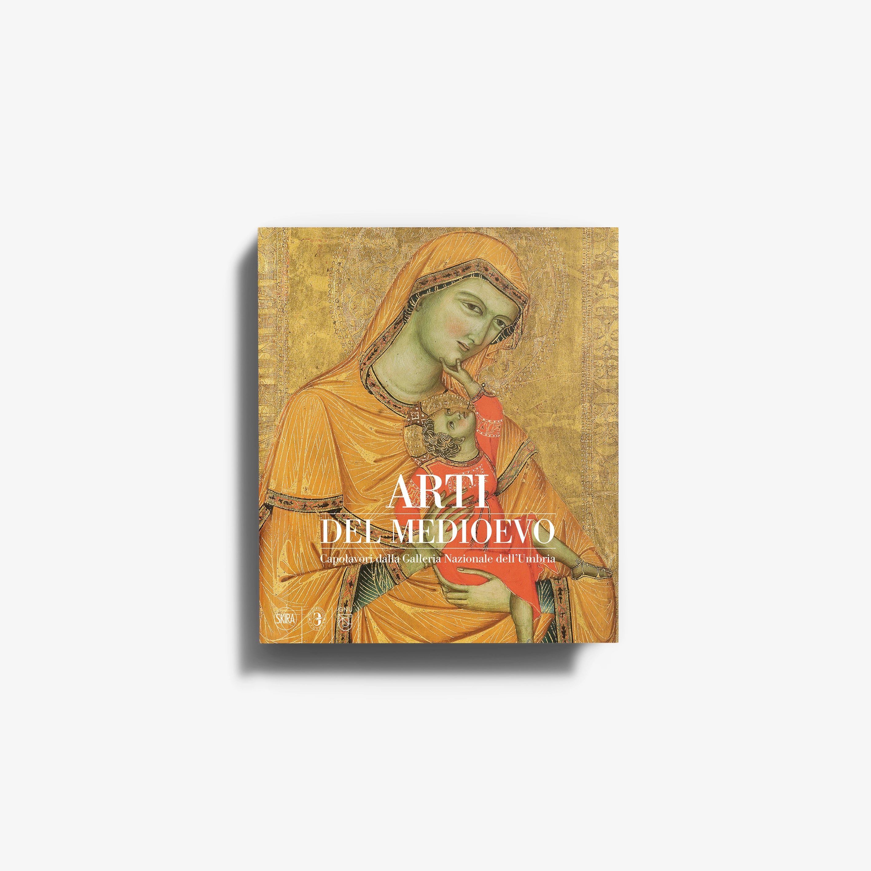 Hardback illustrated art book by Skira Arte with a gold background cover featuring Madonna and child artwork