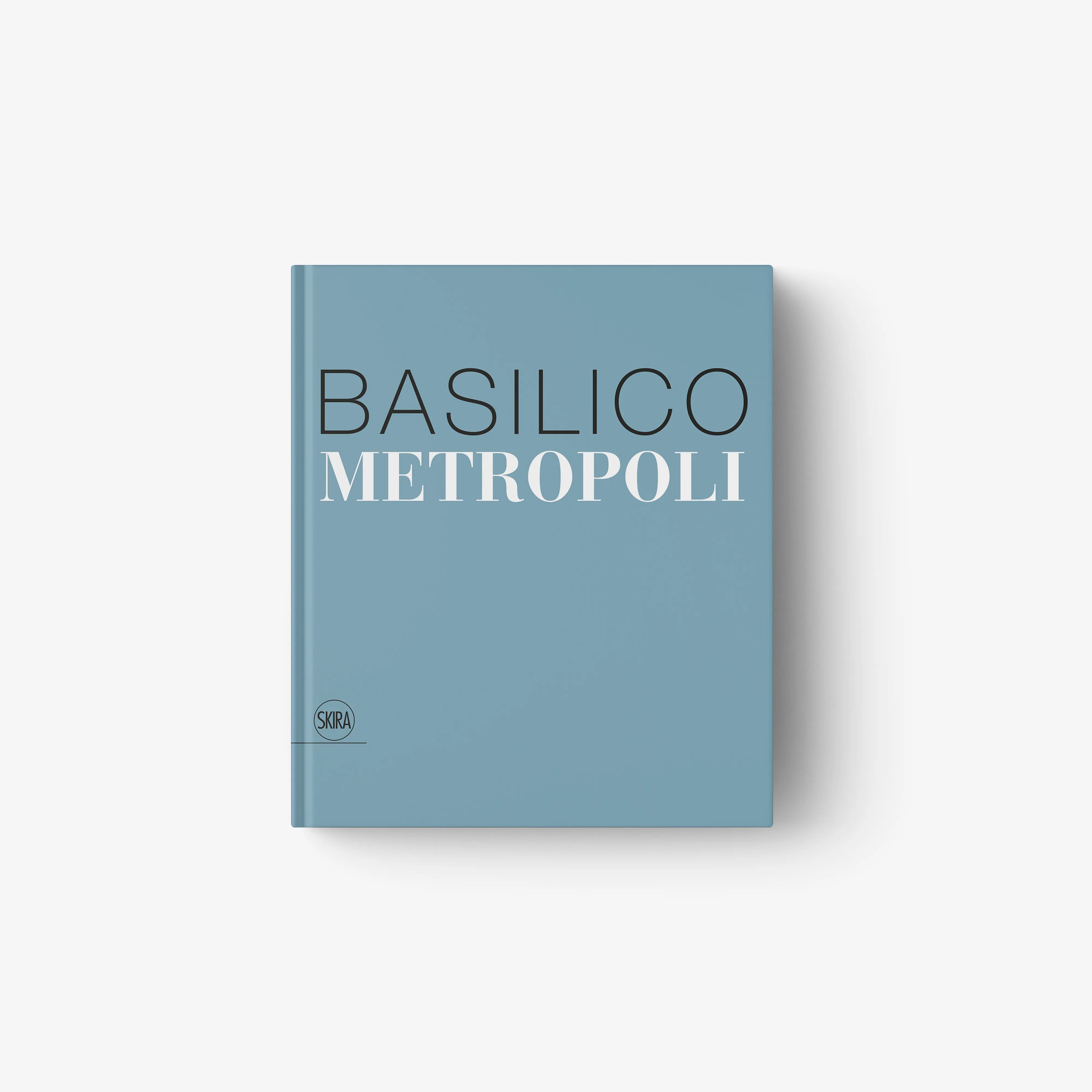 Photographic book by Skira Arte, blue cover with Gabriele Basilico Metropoli text, hardback monograph