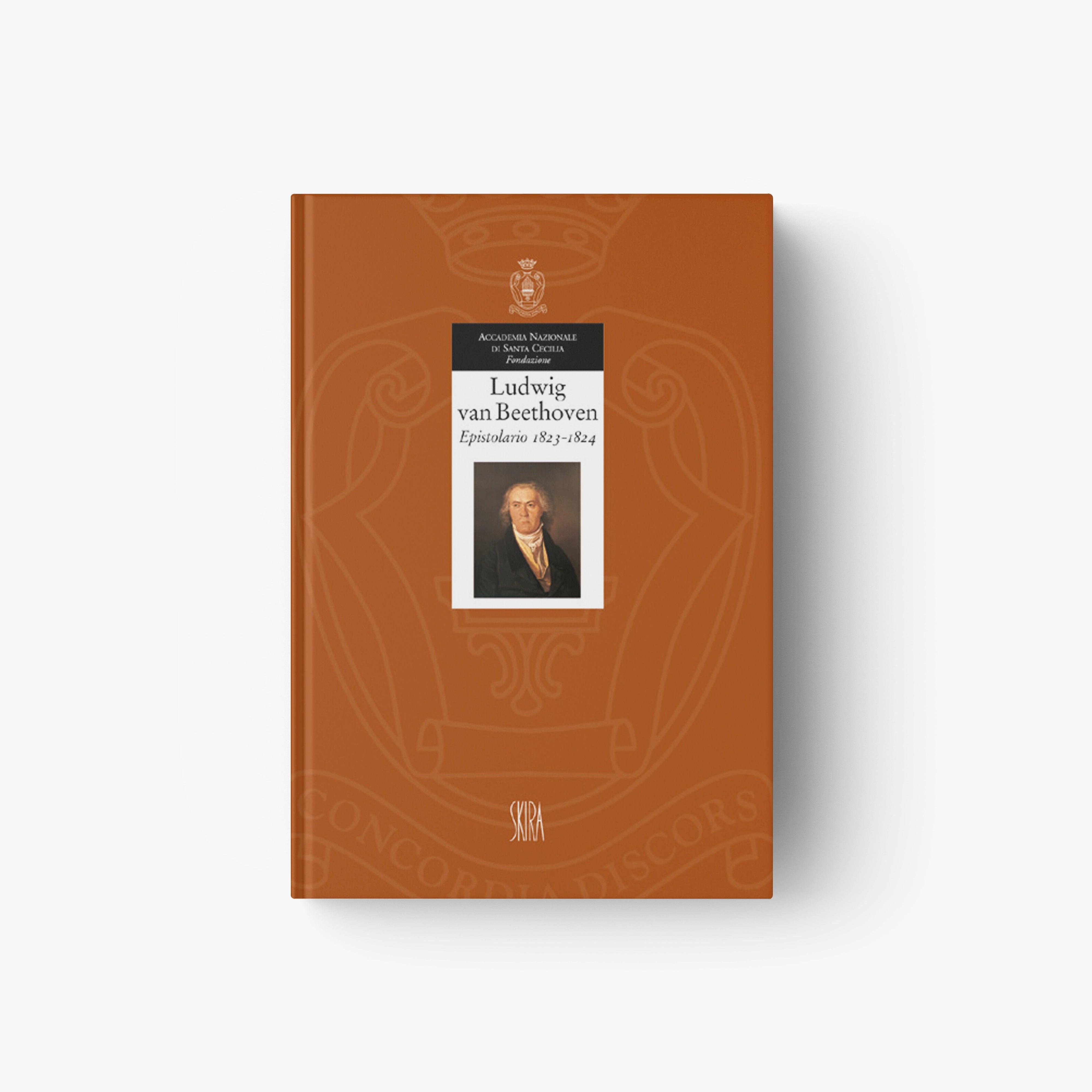 Ludwig van Beethoven letters volume (1823–1824), brown hardcover with portrait inset