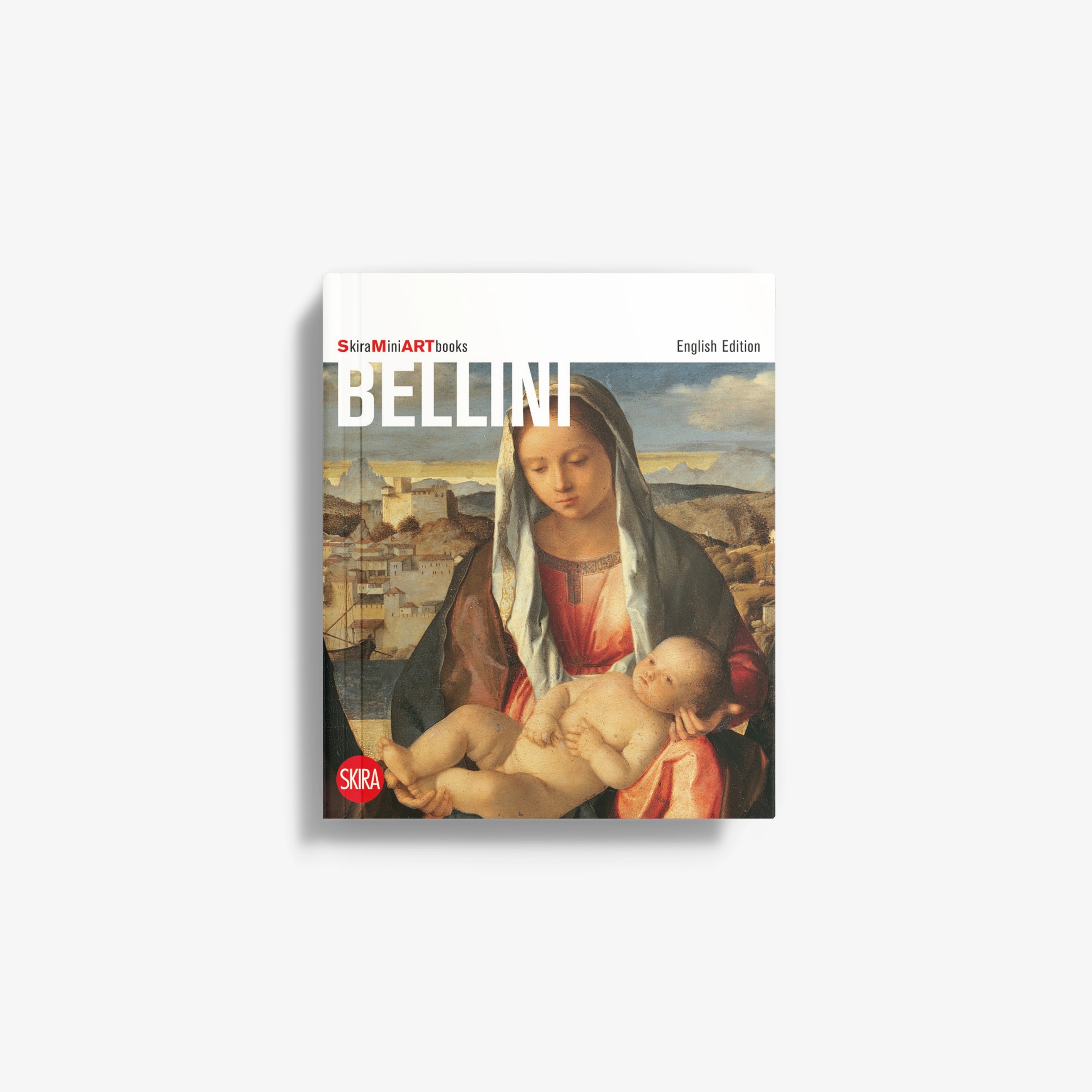 Bellini art book cover, English edition, painting of Mary with baby and child