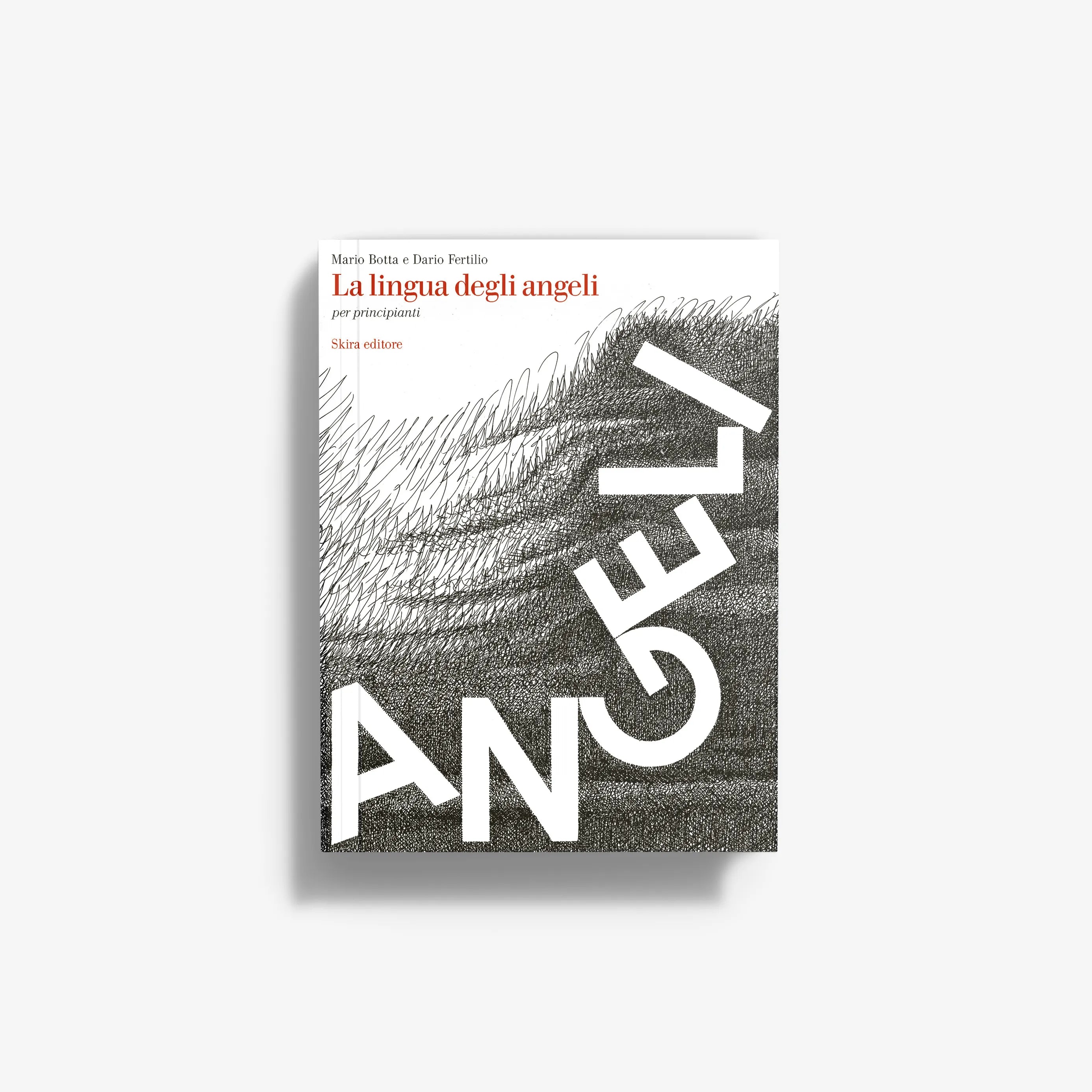 Paperback book with gray abstract cover and large vertical title lettering
