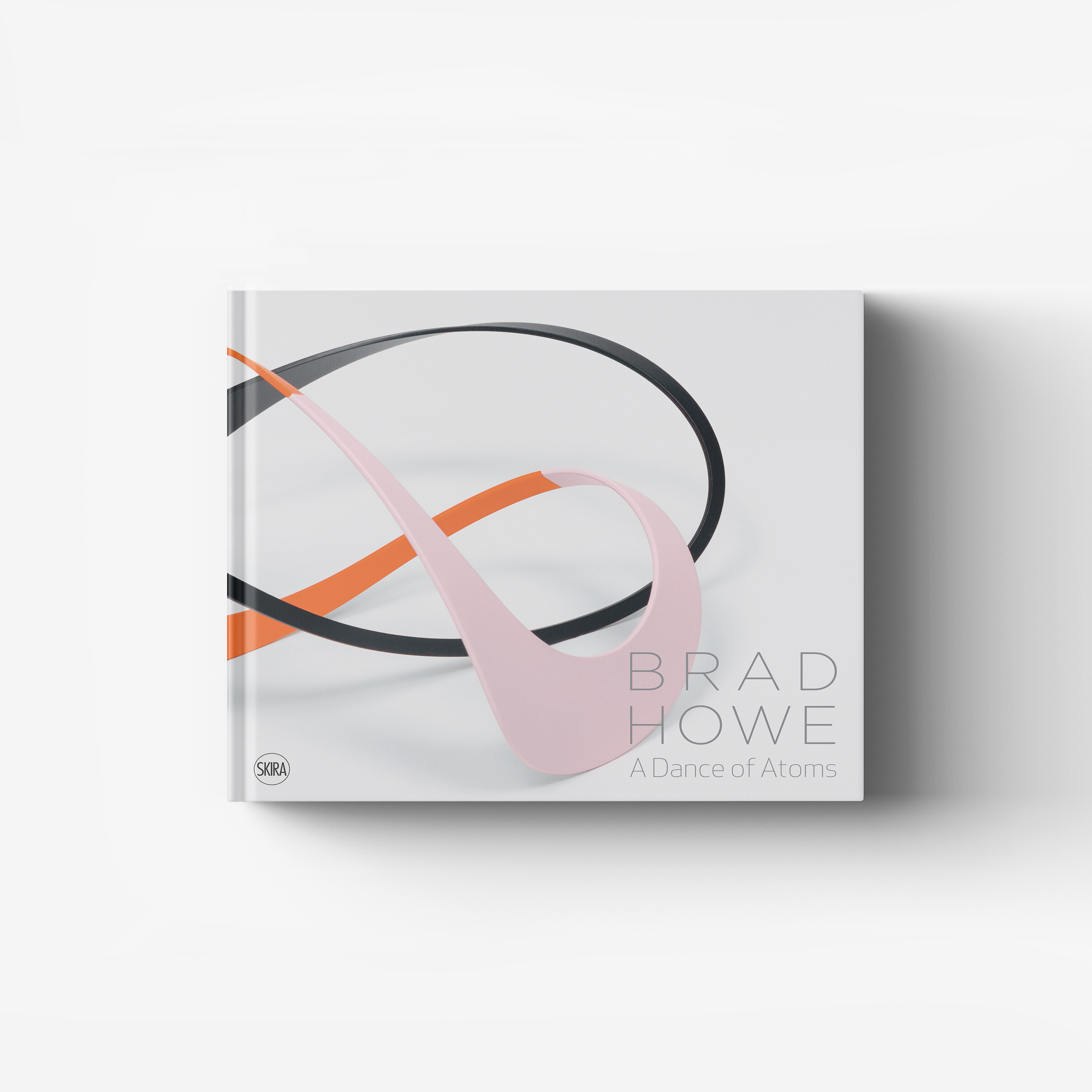 Contemporary art book by Skira Arte, Brad Howe, with white cover and black and pink ring artwork