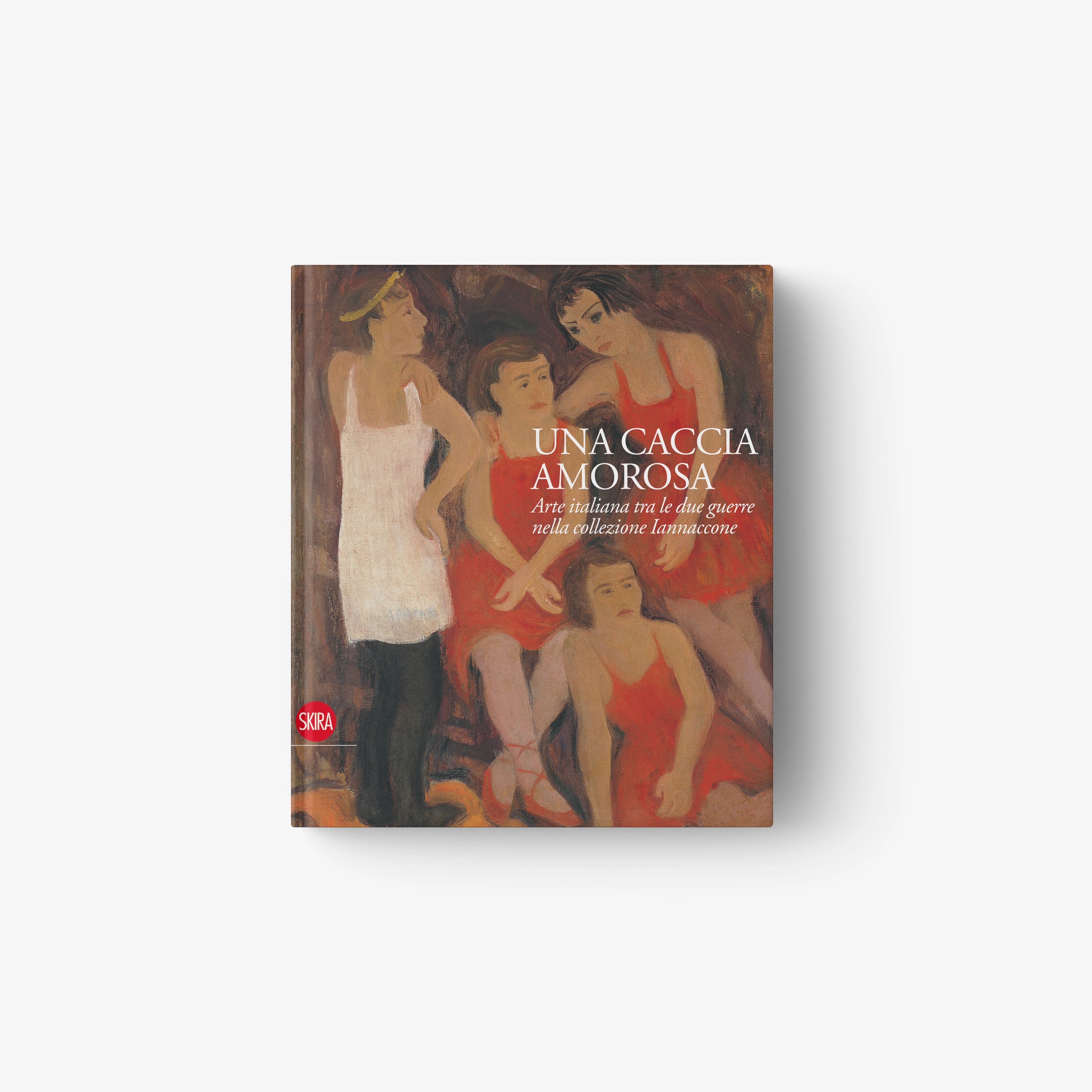 Paperback book with illustrated cover of nude figures in warm red tones