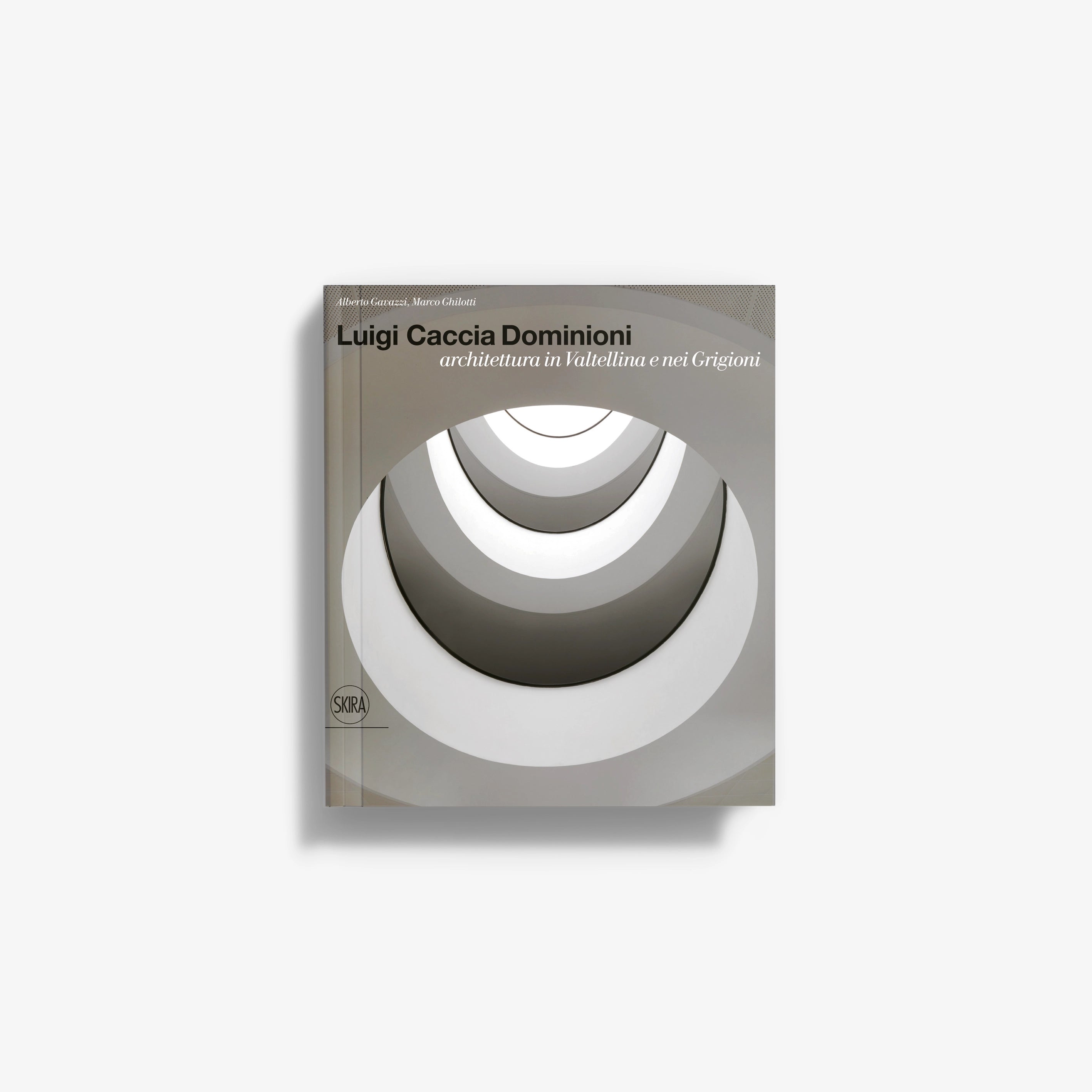 Luigi Caccia Dominioni book with grayscale concentric circle cover design