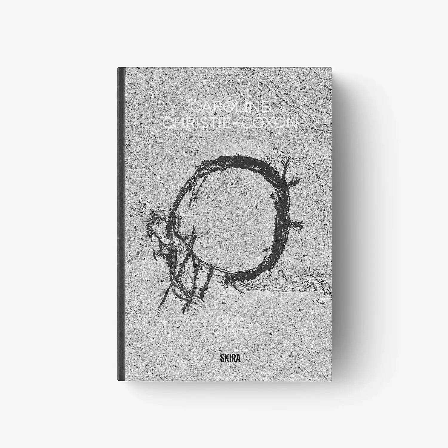 Circle Culture art book cover, gray with black circle artwork and Caroline Christie-Coxon text