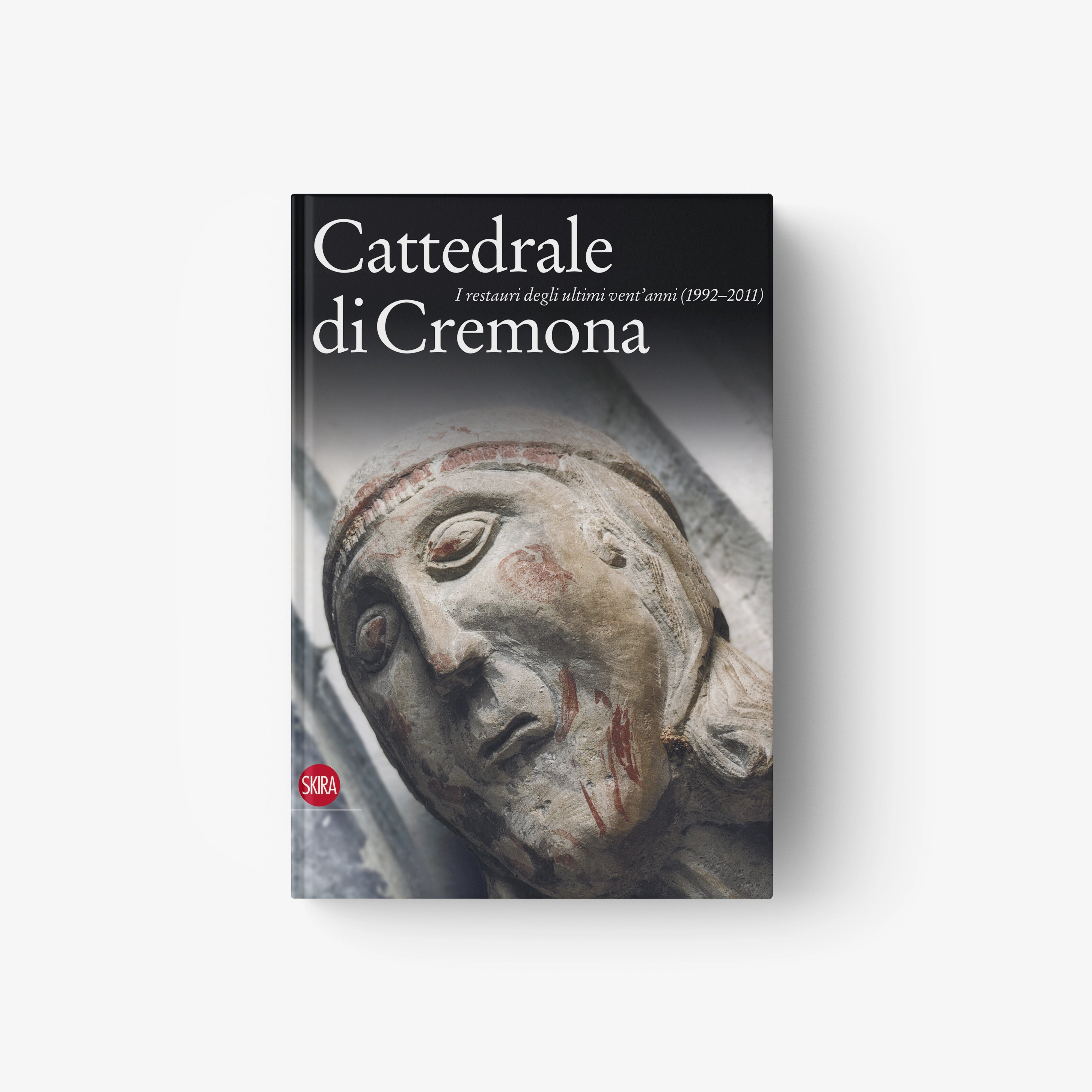 Cremona Cathedral book cover with painted saint face artwork