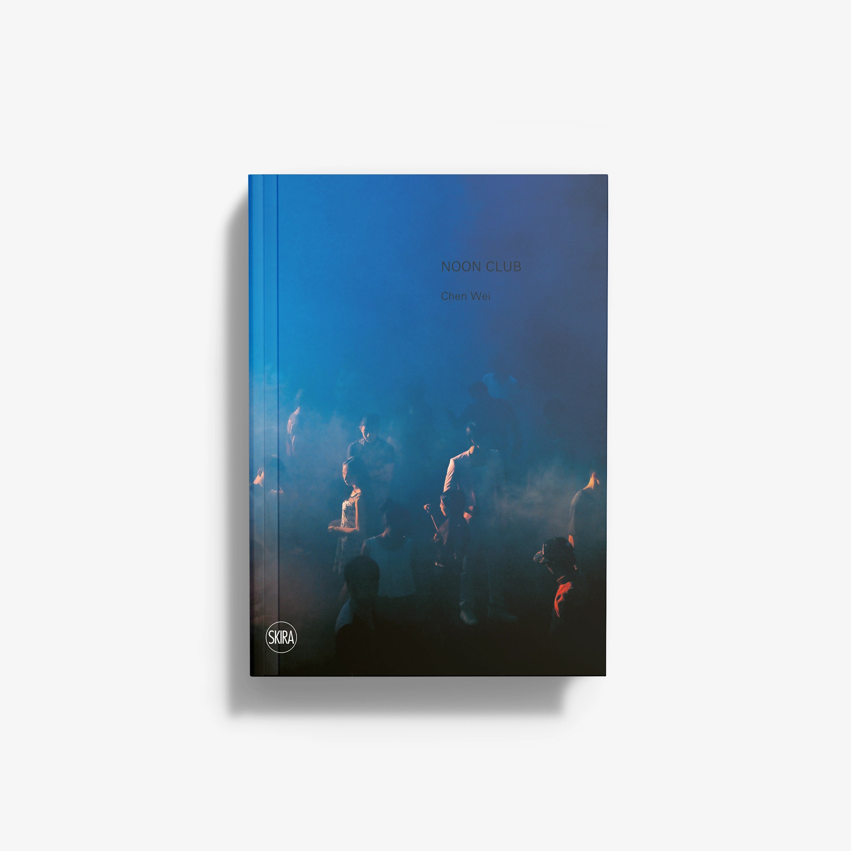 Hardcover art book with blue and dark cover, illustrated crowd scene and title text