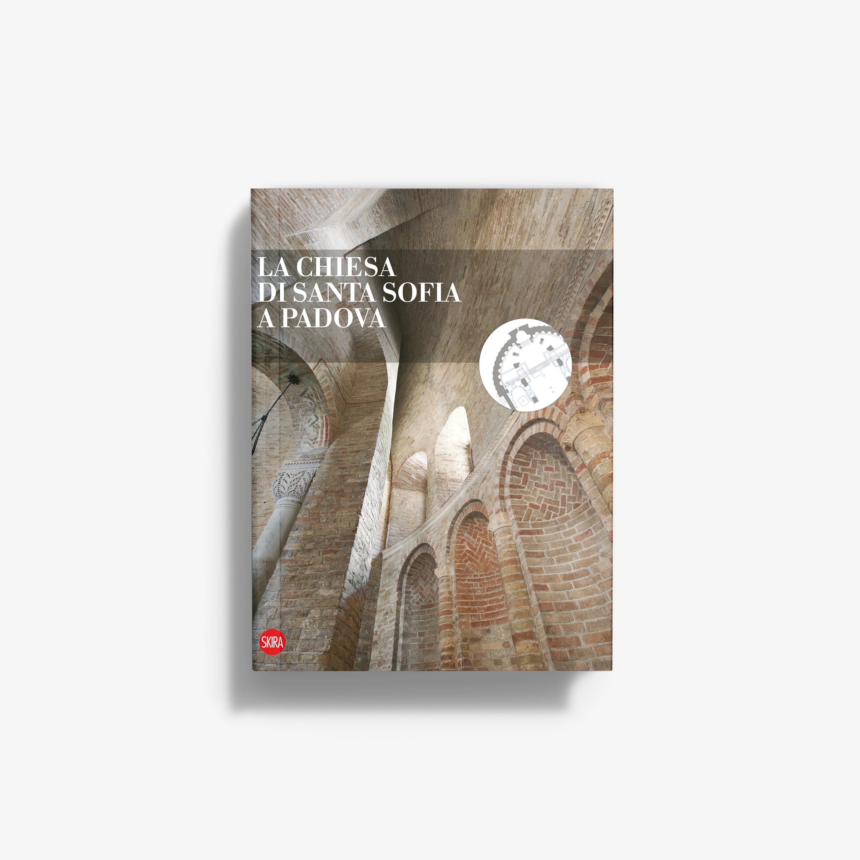 Book cover featuring interior arches and brick dome with circular emblem at right