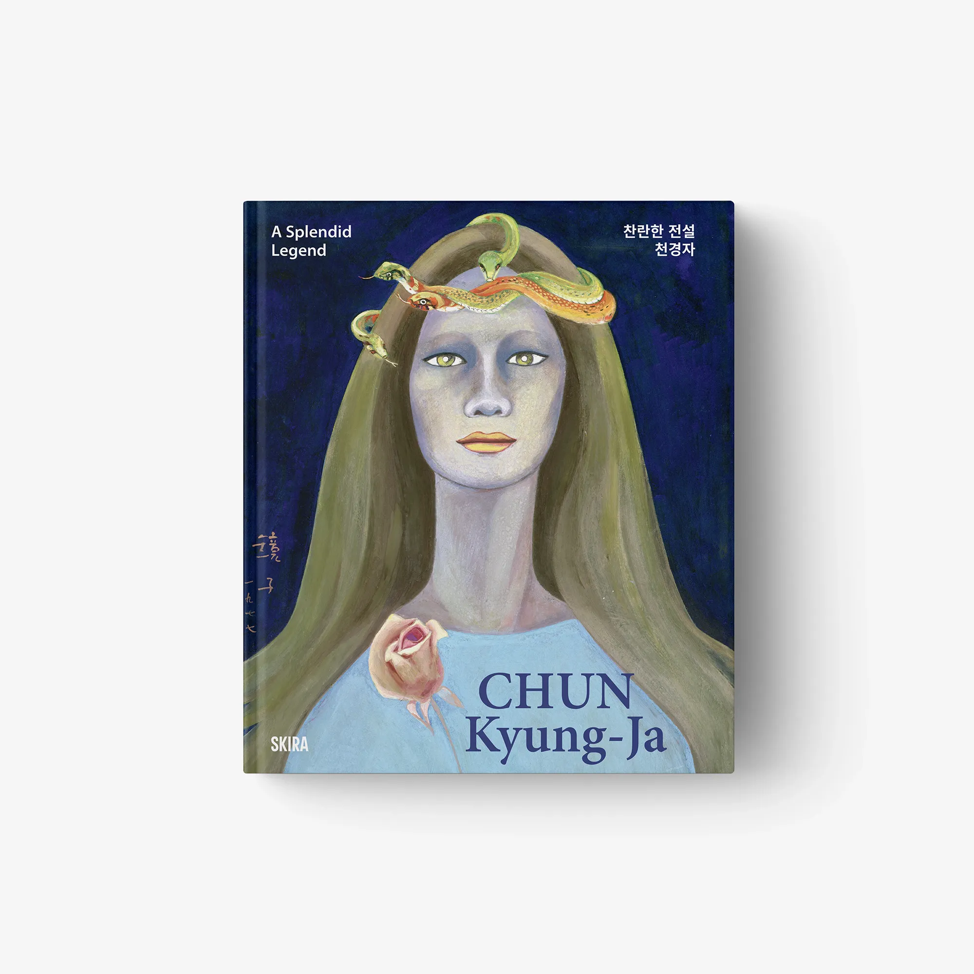 Art book cover featuring an illustrated woman portrait with flowers and hat