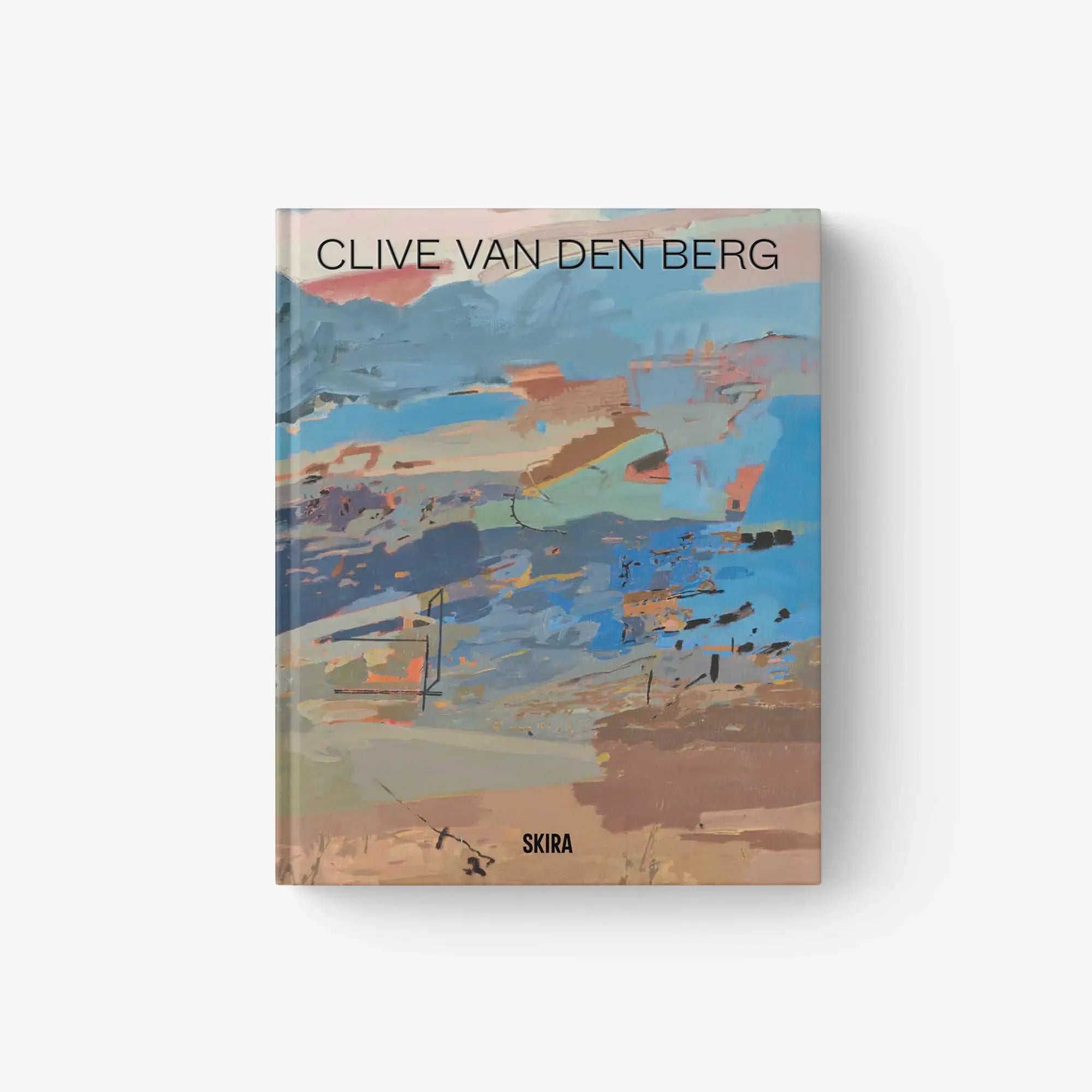 Hardcover art book cover with title text and abstract landscape painting