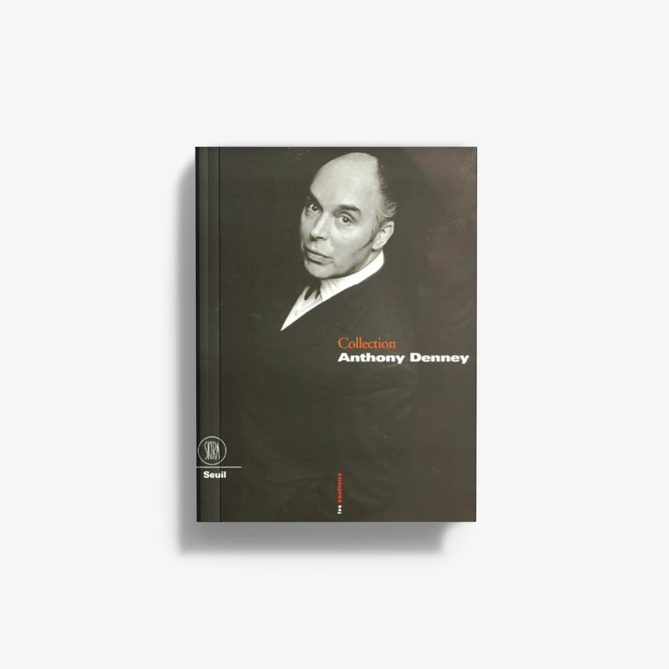 Black book with monochrome portrait and 'Collection Anthony Denney' title text