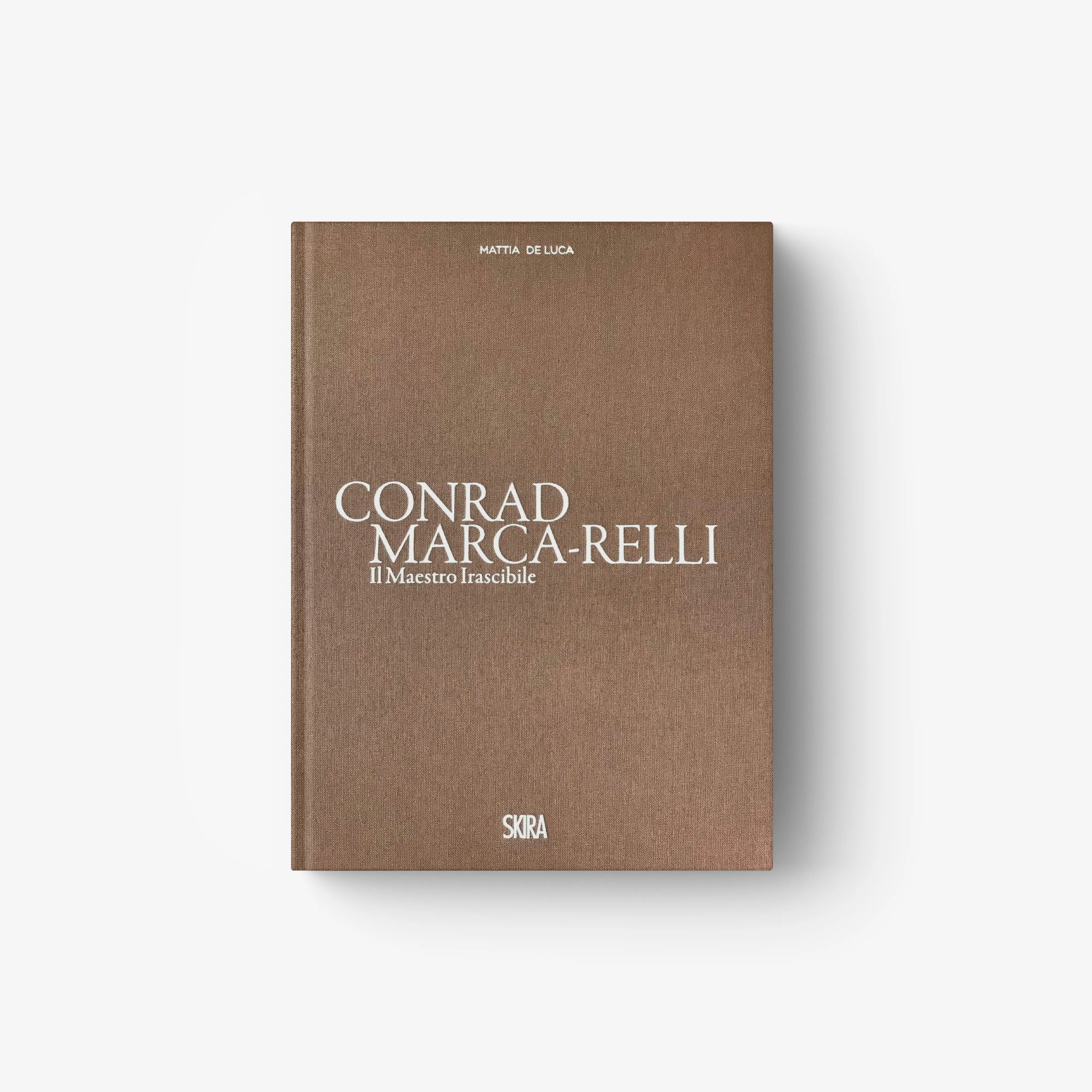 Art book in brown fabric cover by Skira Arte, Conrad Marca-Relli, with biography and career of the artist