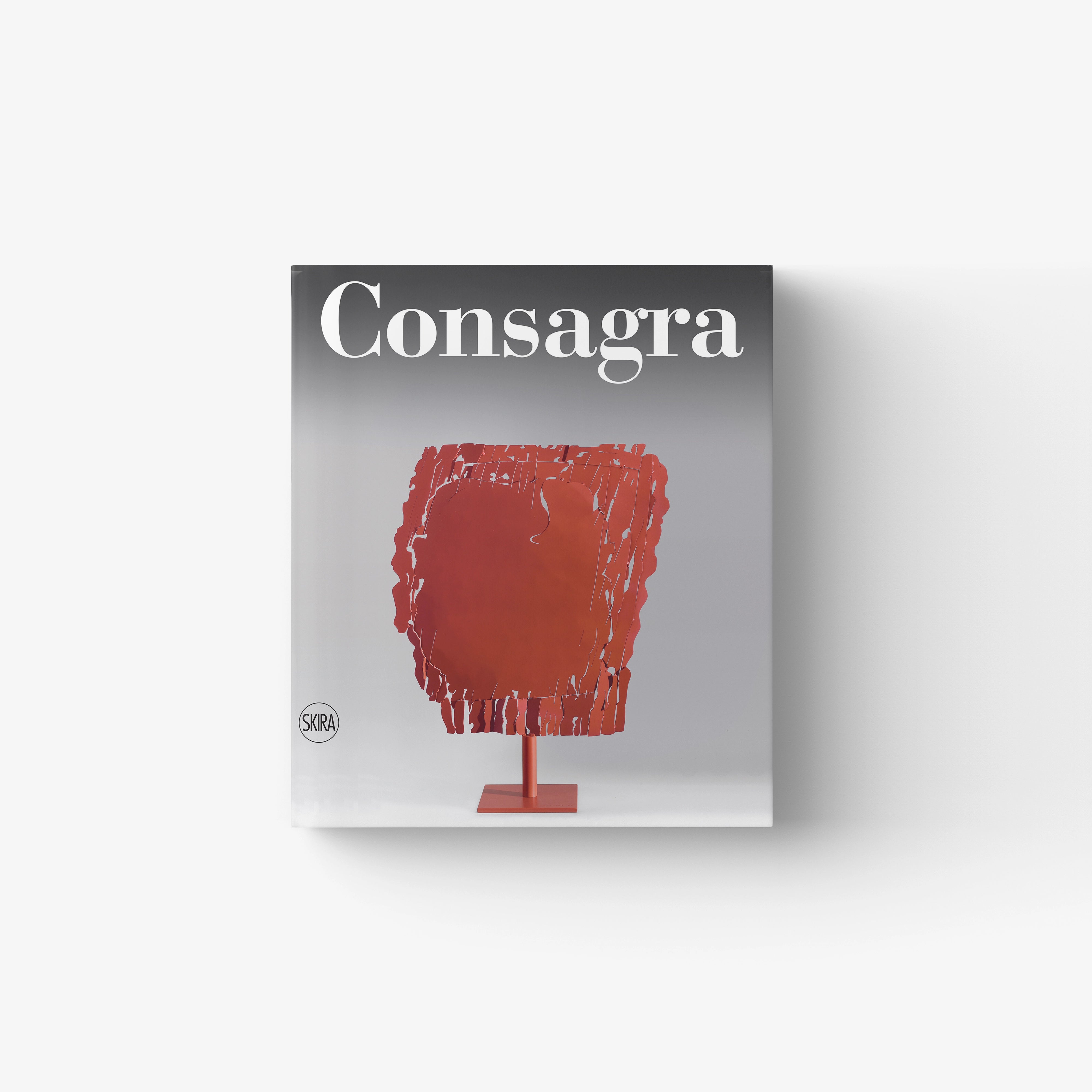 Art catalogue Pietro Consagra by Skira Arte with red and grey cover, catalogued archive documentation