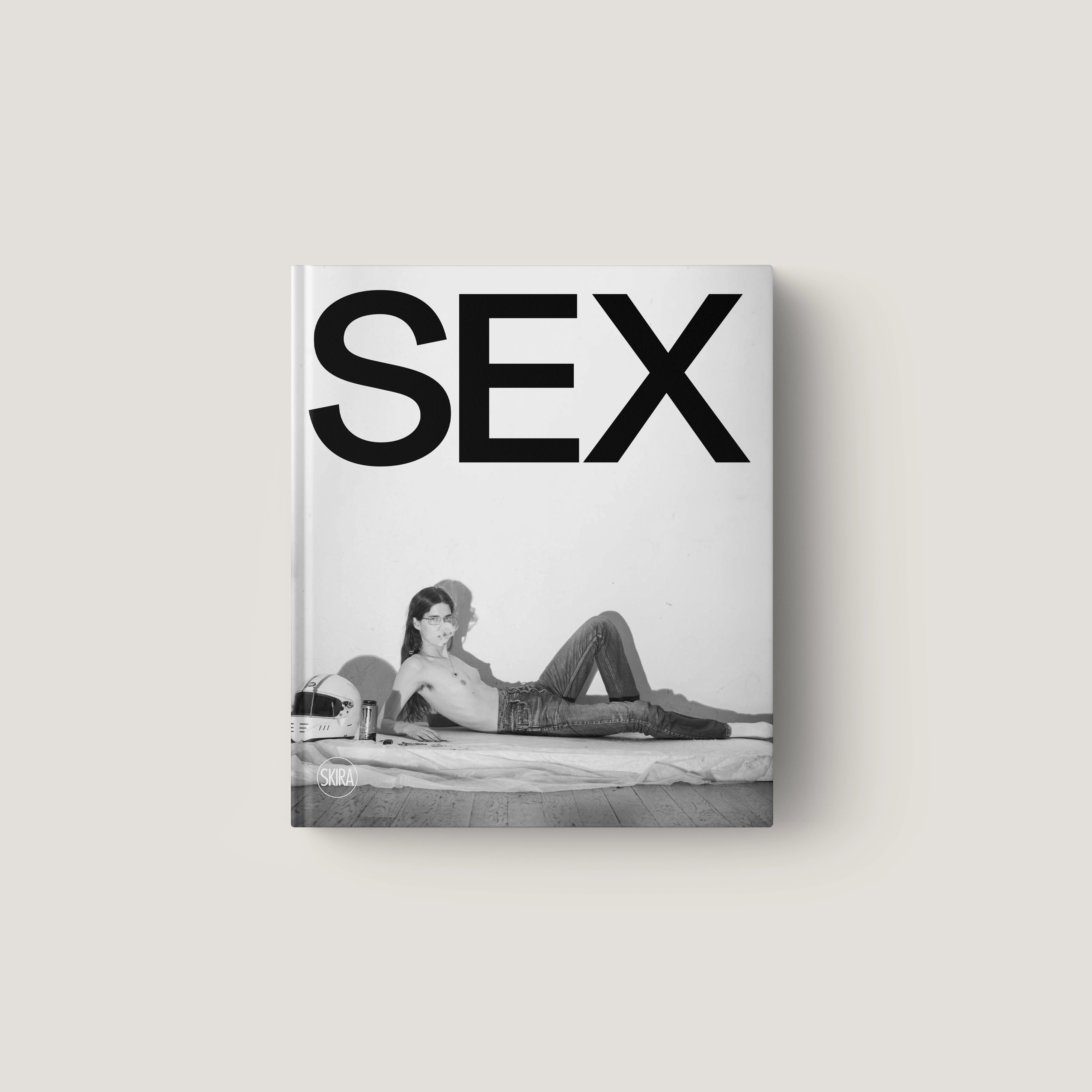 Black and white book cover with "SEX" in bold letters and reclining person wearing sunglasses.