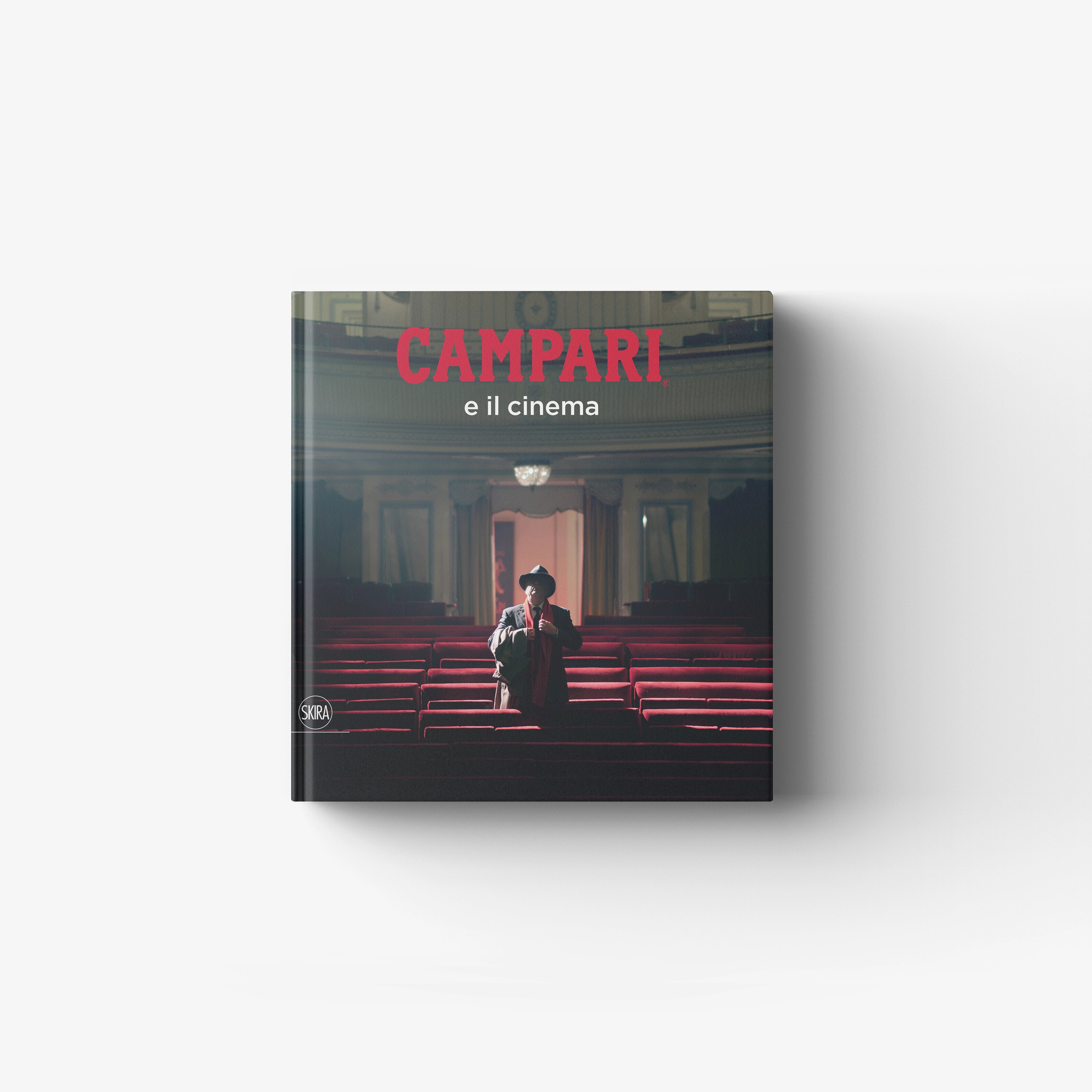 Hardback art book by Skira Arte titled Campari e il cinema, with glossy coated paper and cinema-themed cover