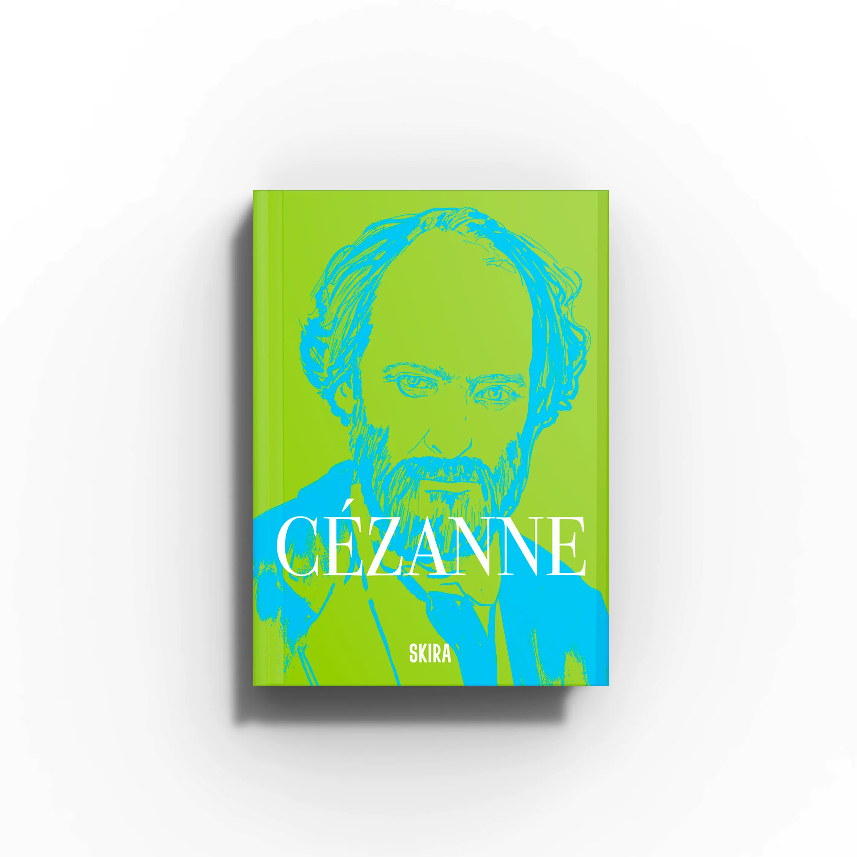 Libro illustrato Cézanne by Skira Arte with green and blue portrait cover artwork