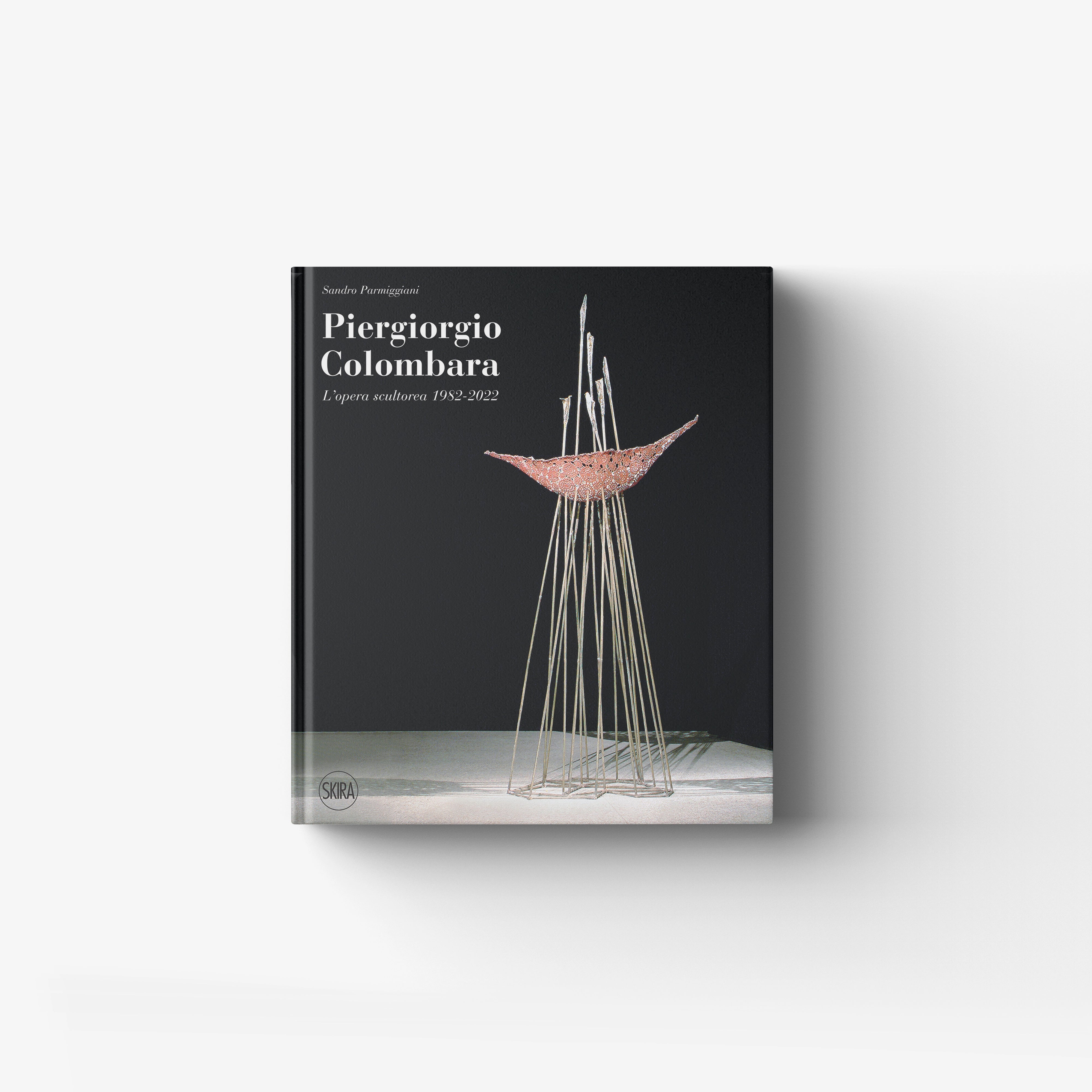 Art monograph Piergiorgio Colombara by Skira Arte in black with illustrated sculptural cover and coloured content