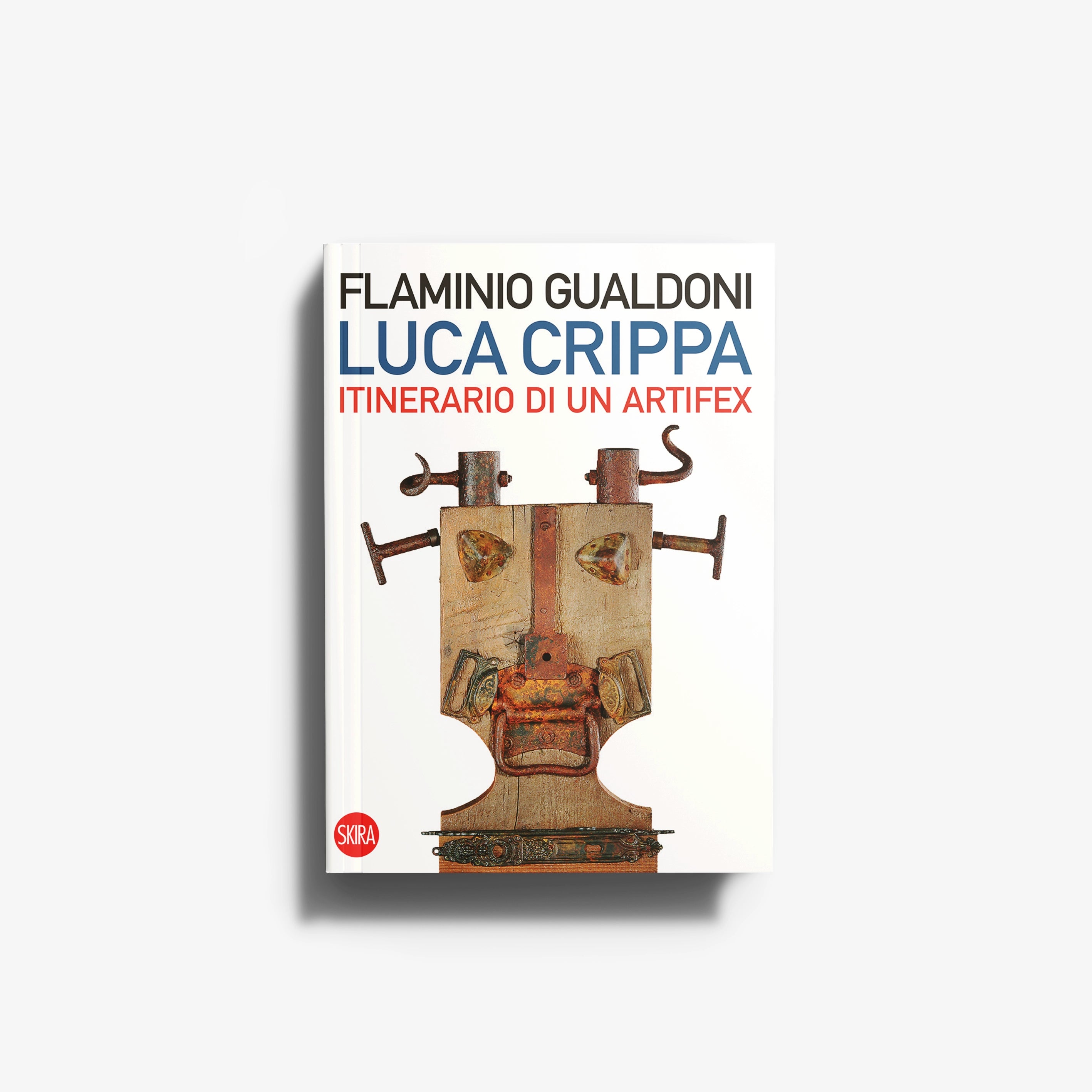 Hardback art book with white cover, Skira Arte, Luca Crippa, featuring contemporary art and a rigid cover