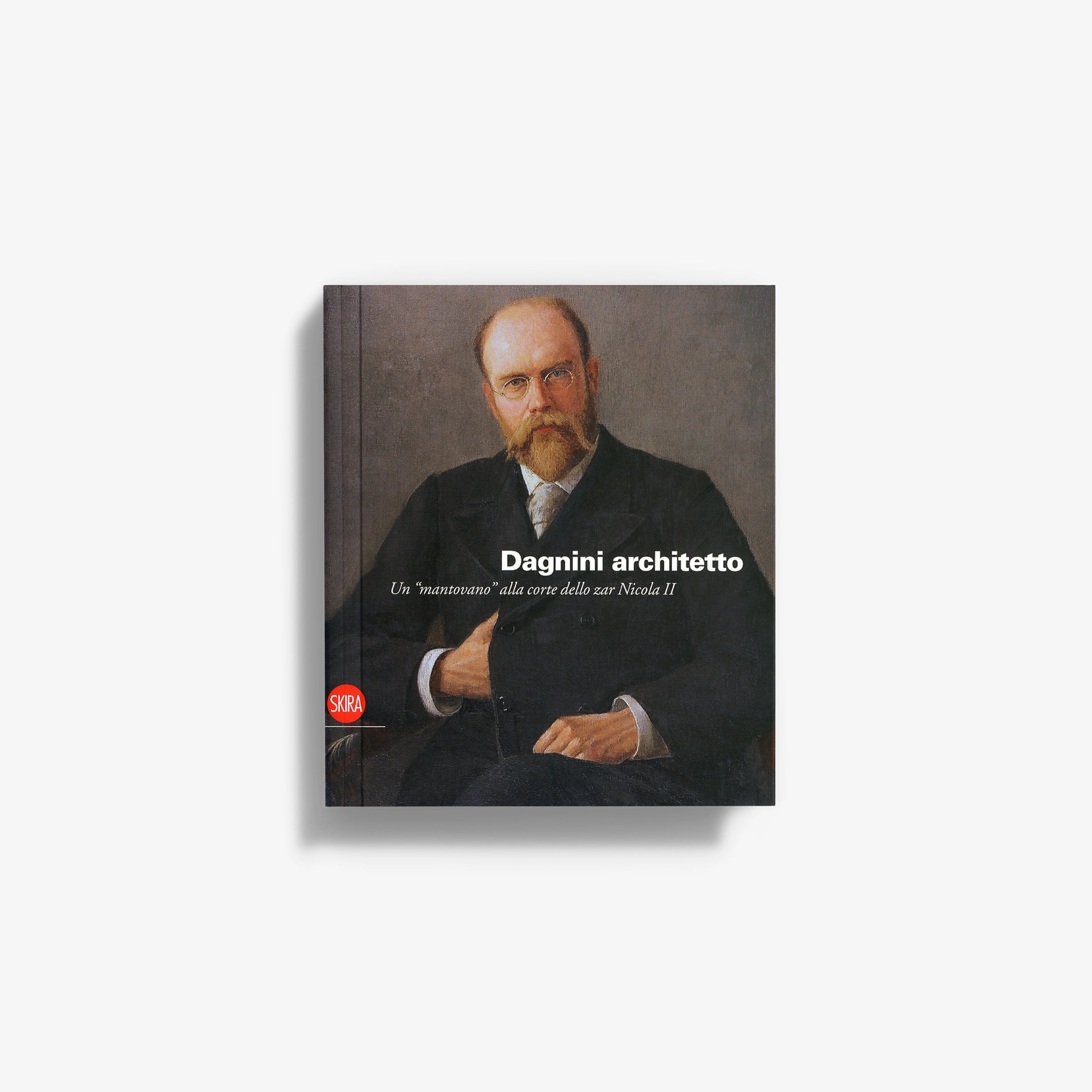 Book cover with portrait of an older man in a suit; title text below.