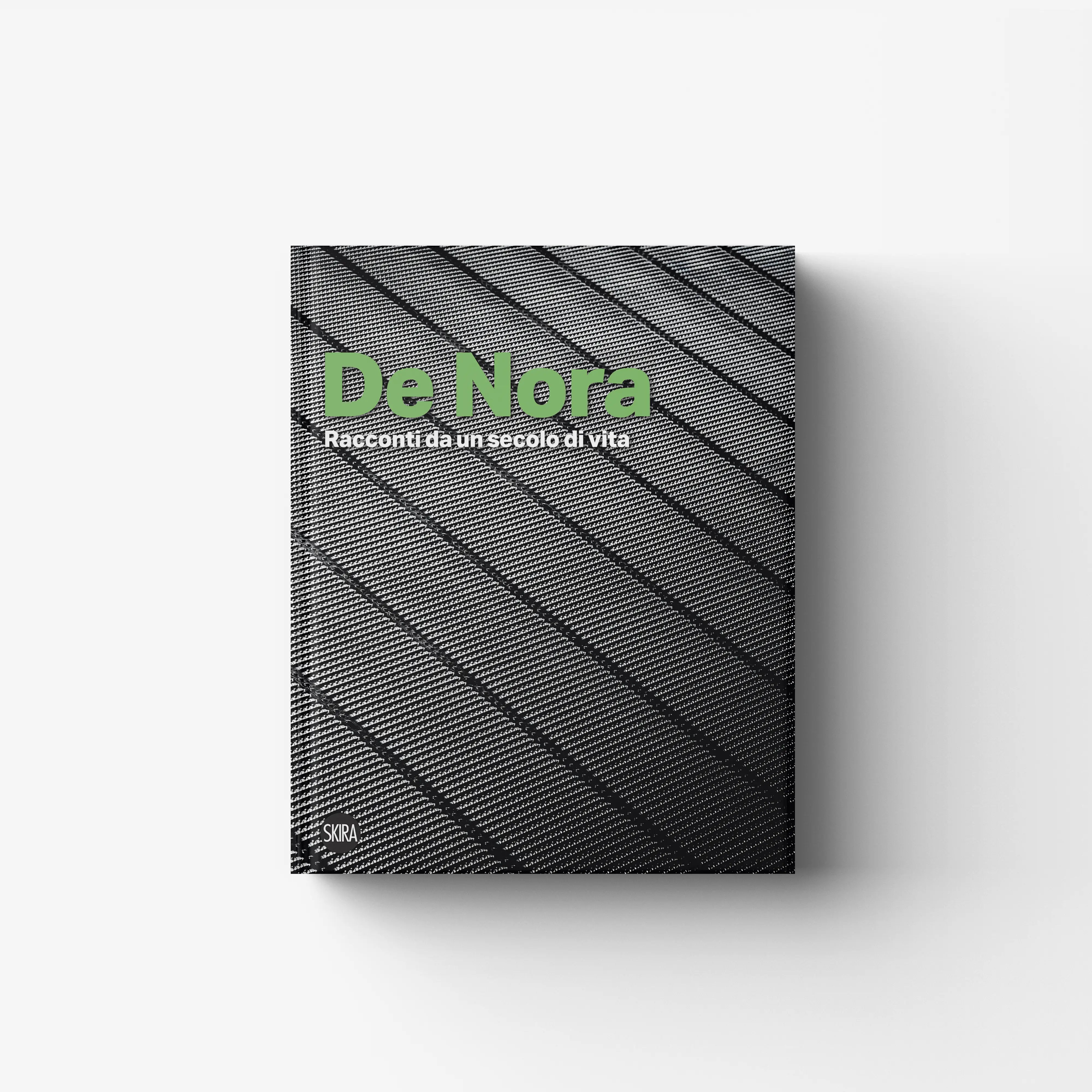 Hardback history book in black and white print, Skira Arte De Nora, with rigid cover