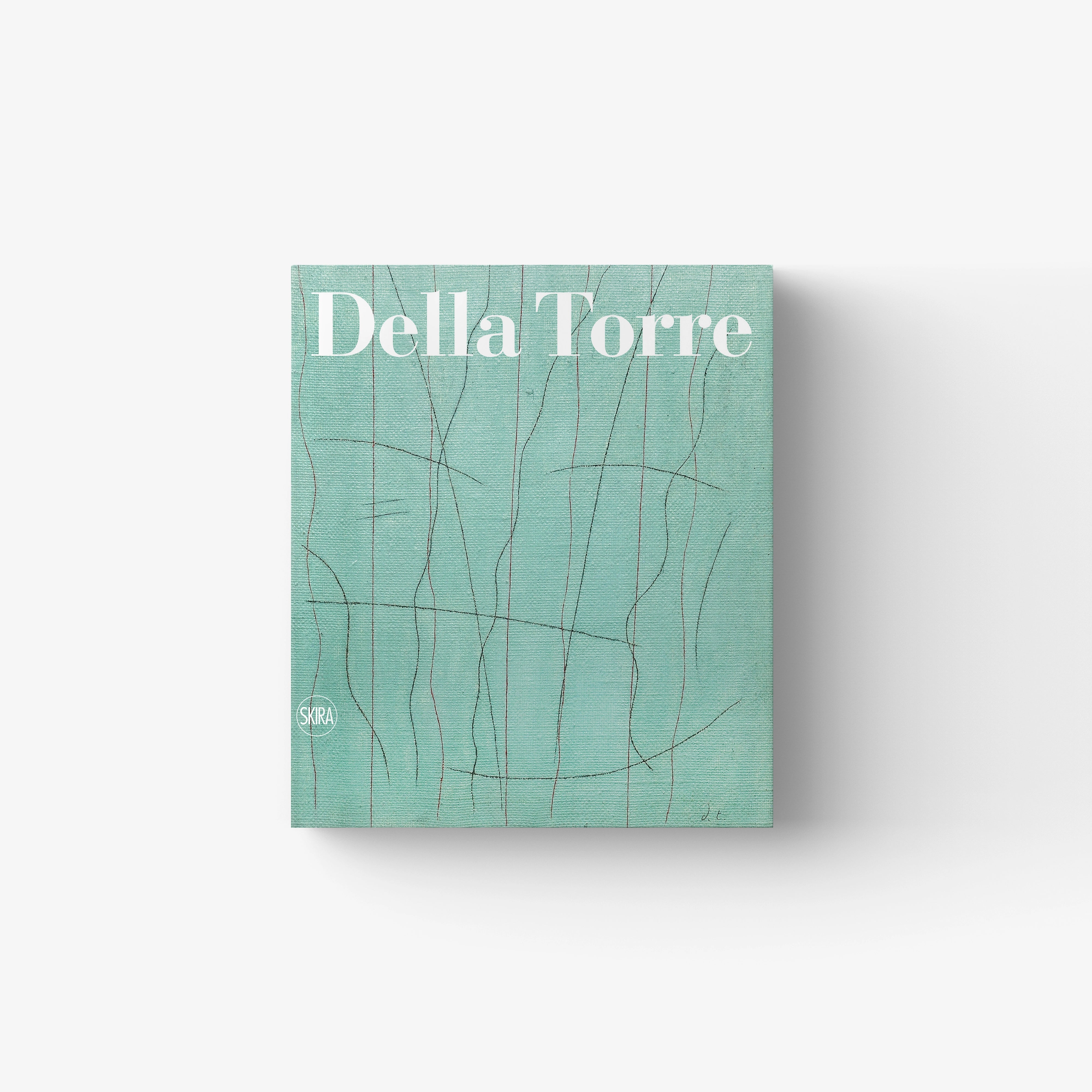 Hardback catalogue raisonné by Skira Arte, Enrico Della Torre, in teal with line artwork, copertina rigida