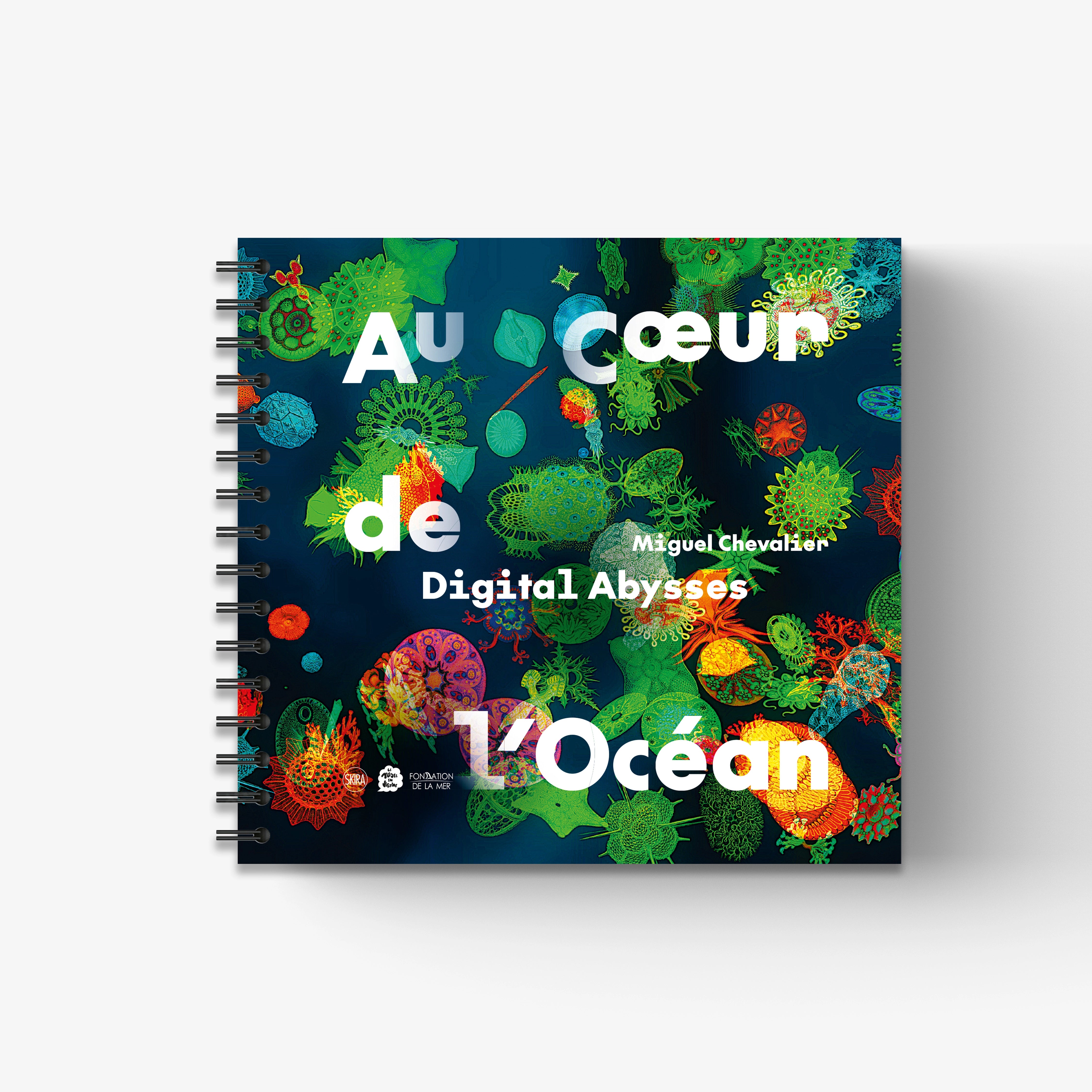 Interactive digital art catalogue for young people by Skira Arte, ocean abyss theme, with colourful marine creatures on cover