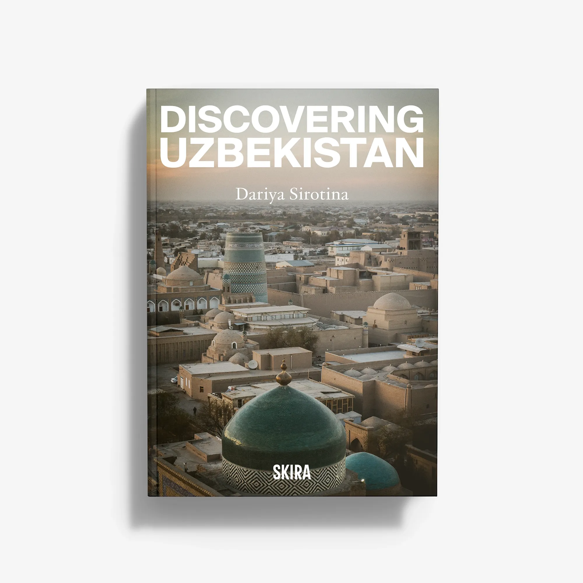 Hardcover travel book with cityscape cover and large title lettering