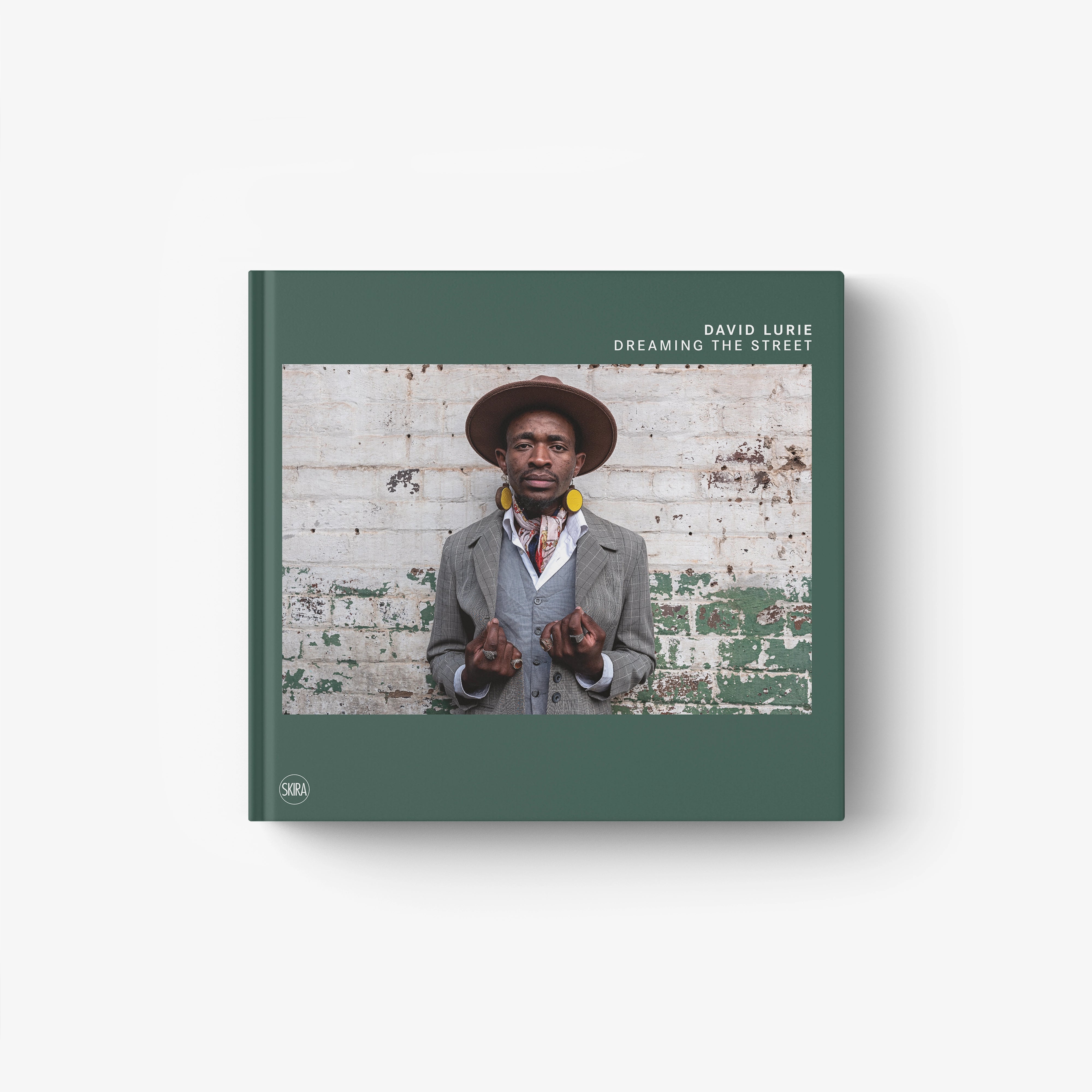 David Lurie hardcover book with green cover and street portrait photo