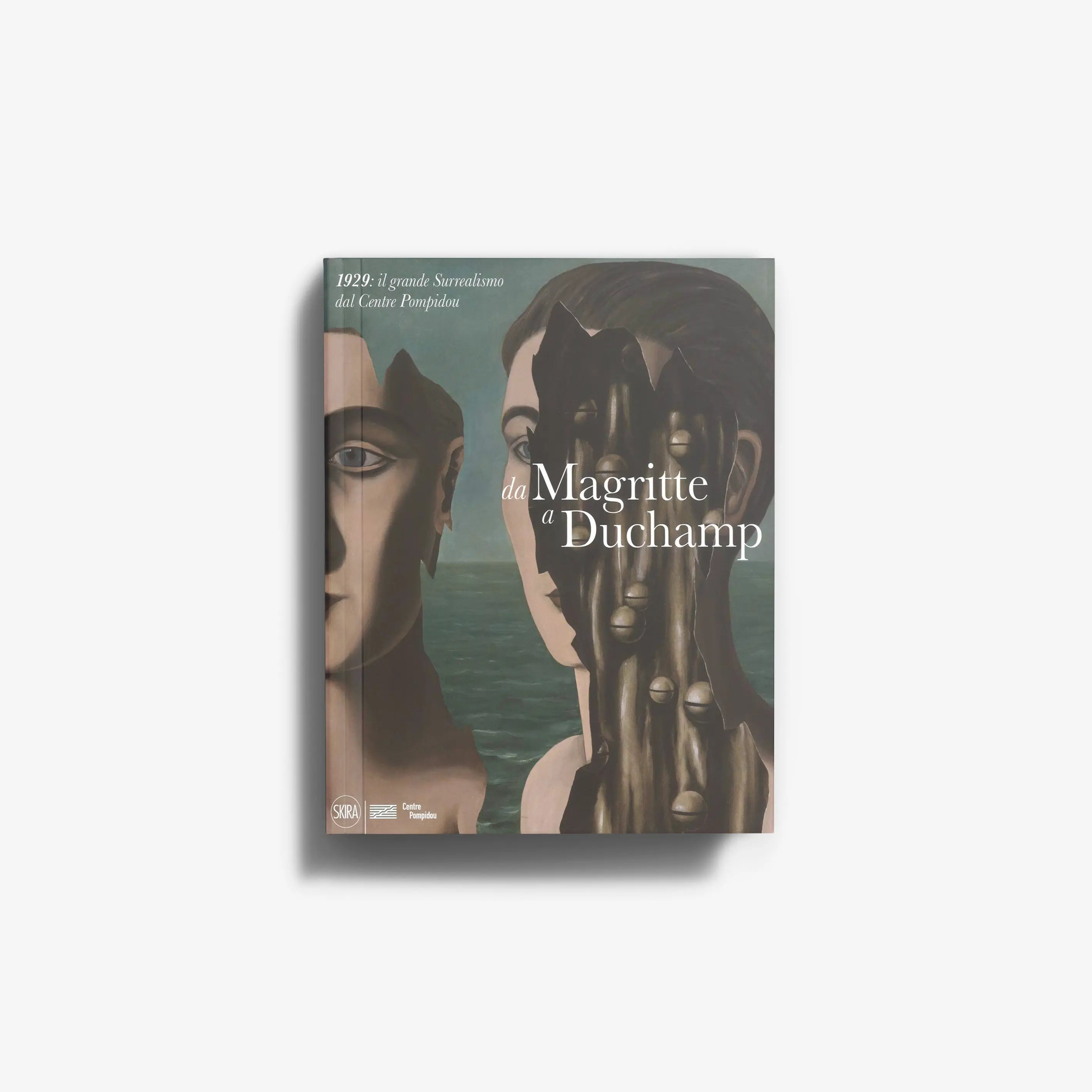Art catalogue book by Skira Arte with surrealist artwork, green and bronze cover, Da Magritte a Duchamp