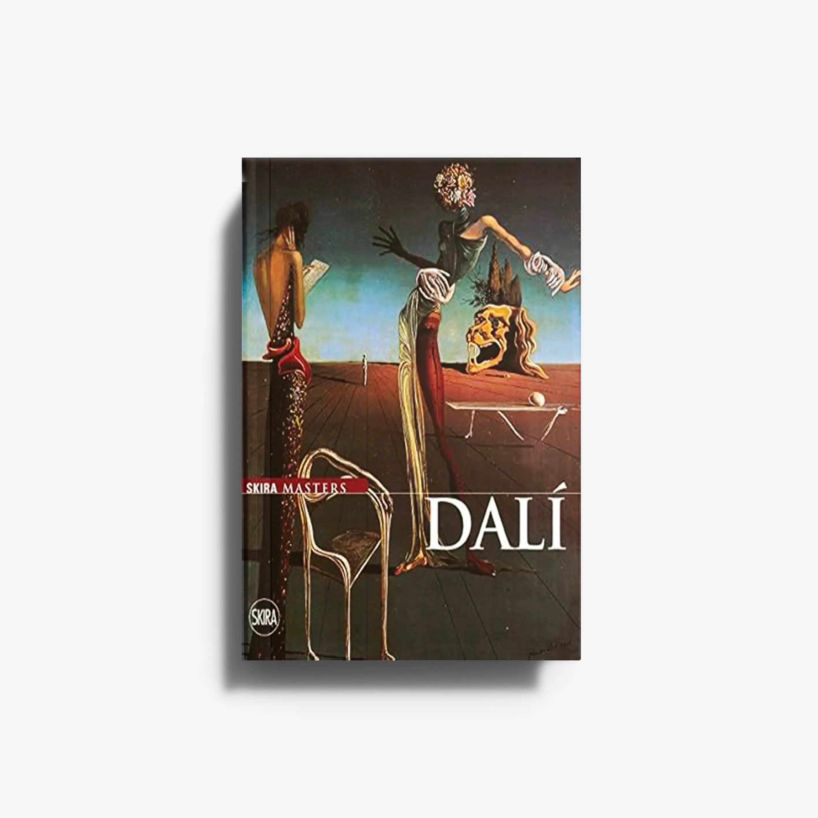 Contemporary art print by Skira Arte featuring Salvador Dalí, surreal figures in a dark room with blue-green light