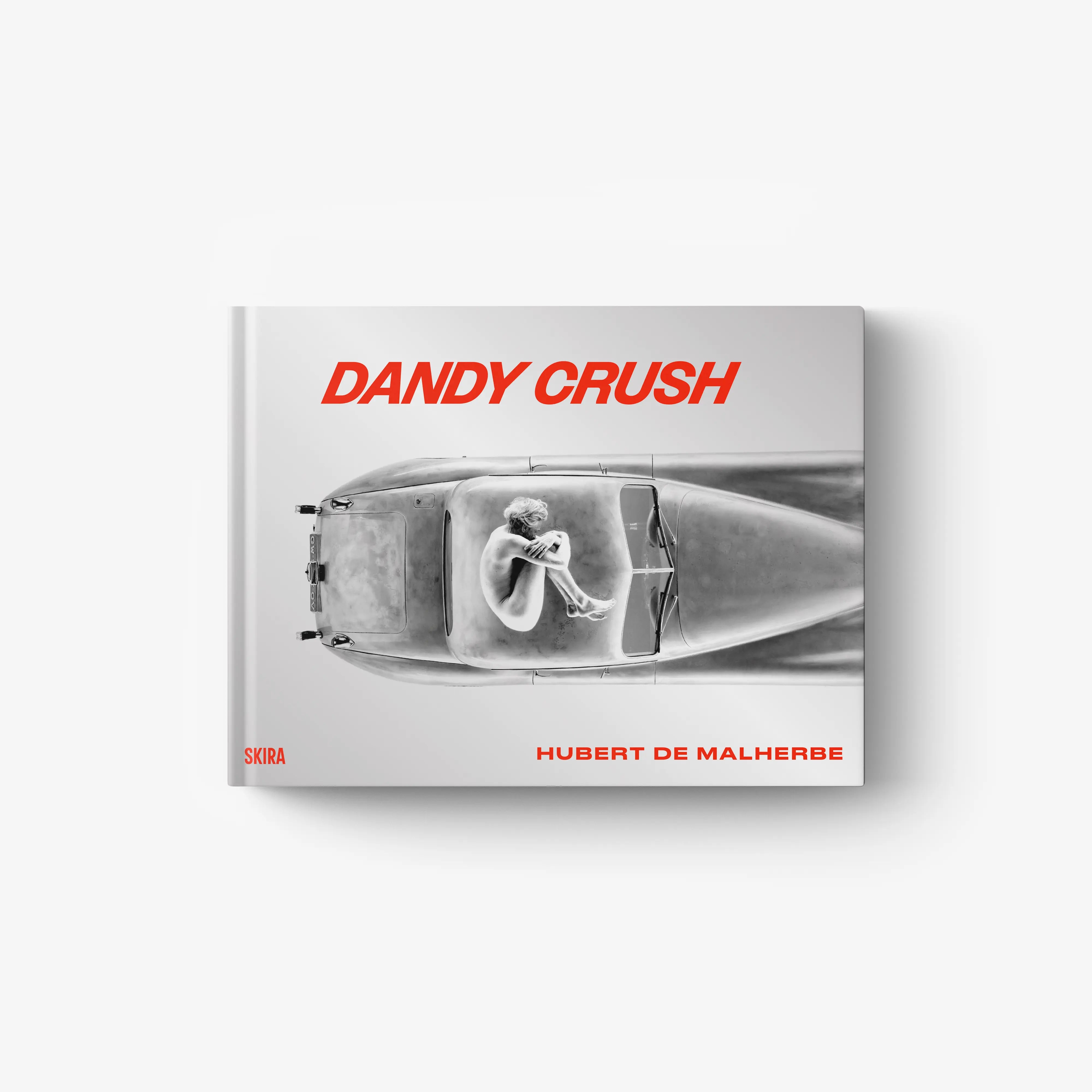 Dandy Crush album cover with monochrome boat and swimmer photo