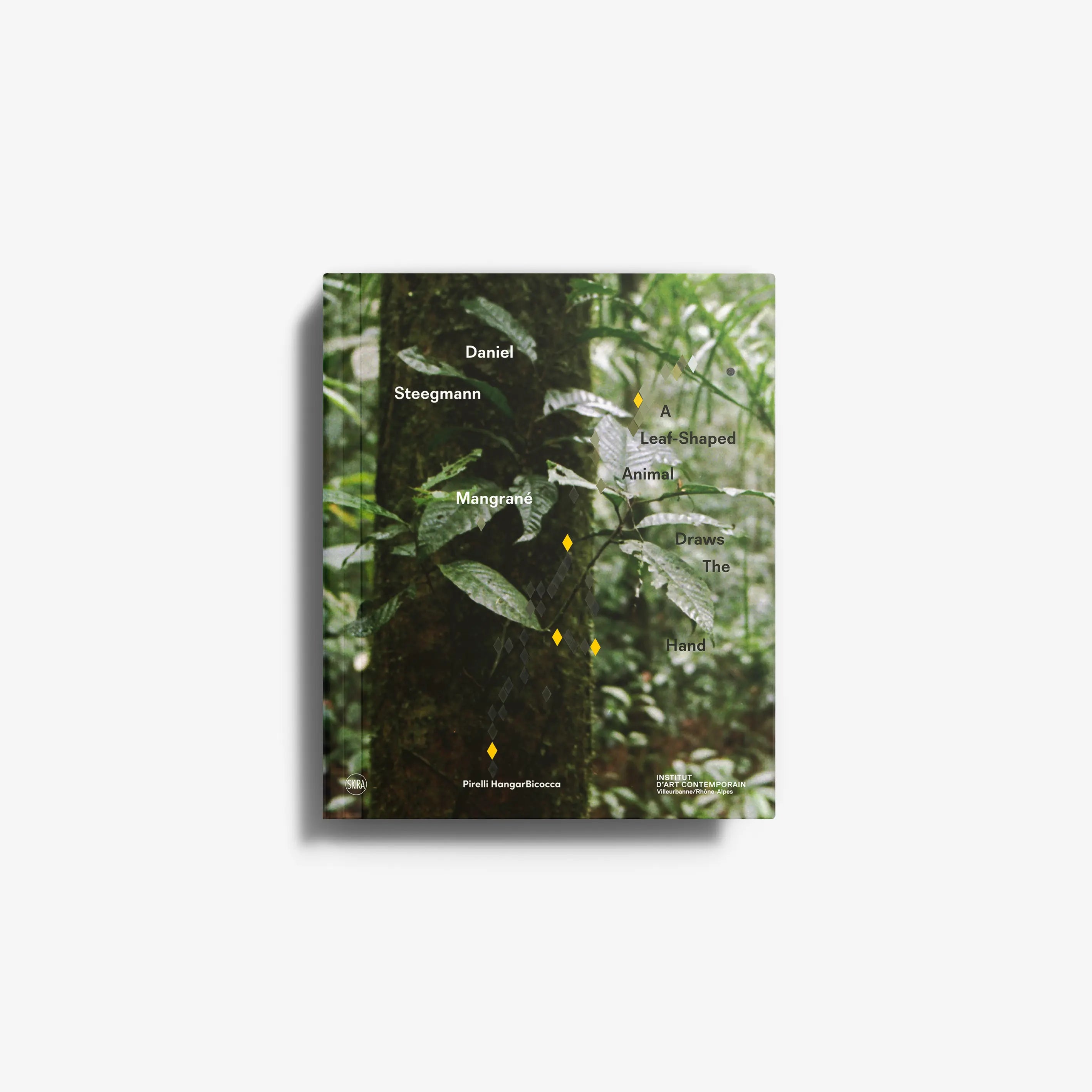 Contemporary art monograph by Skira Arte with green leaf and insect motifs, Daniel Steegmann Mangrané cover text