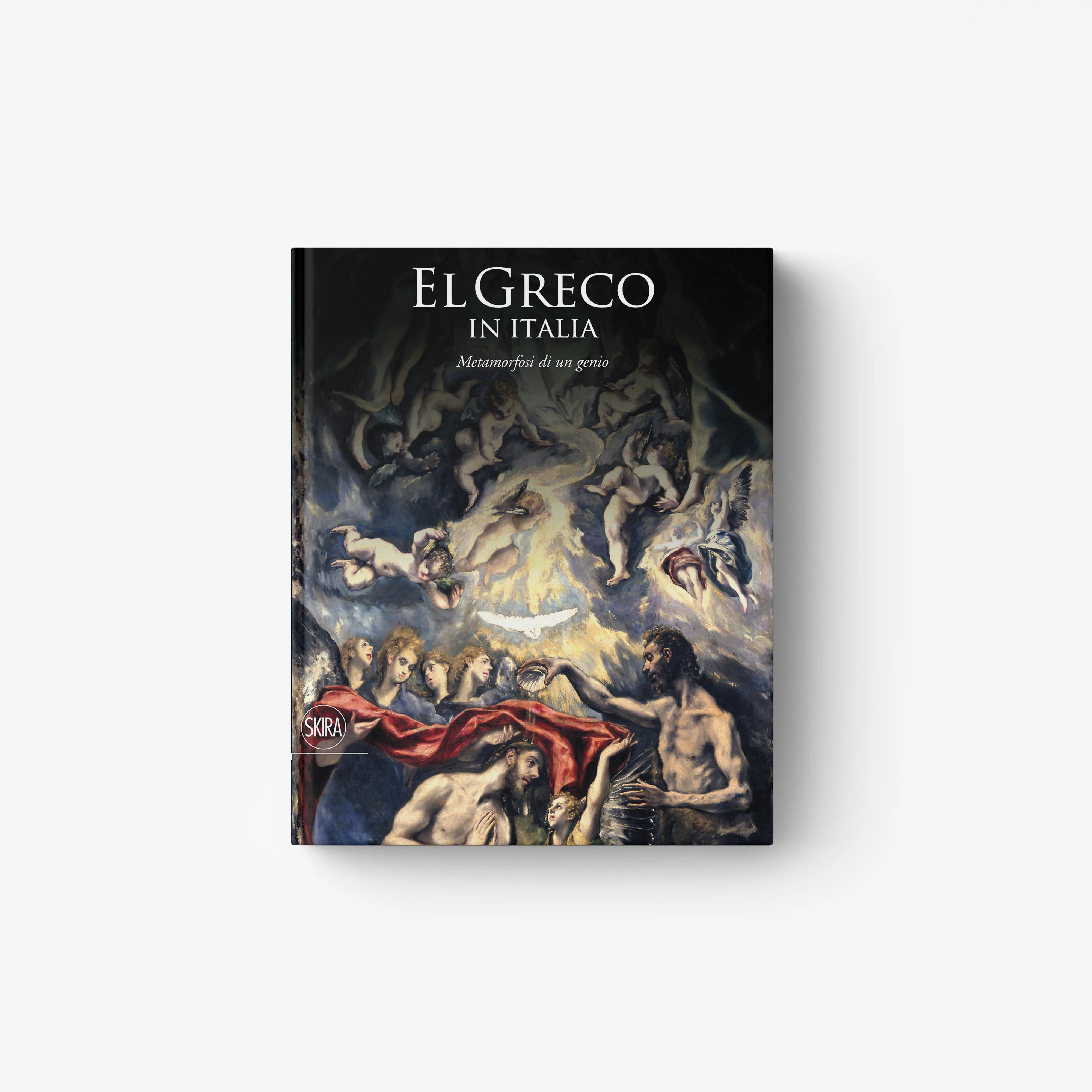 Art book with illustrated cover titled El Greco in Italia