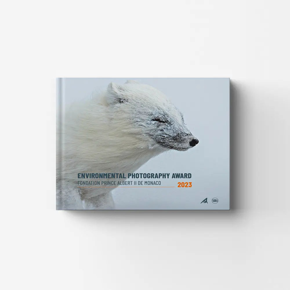 Photography award book by Skira Arte with polar bear cover, Environmental Photography Award 2023 publication