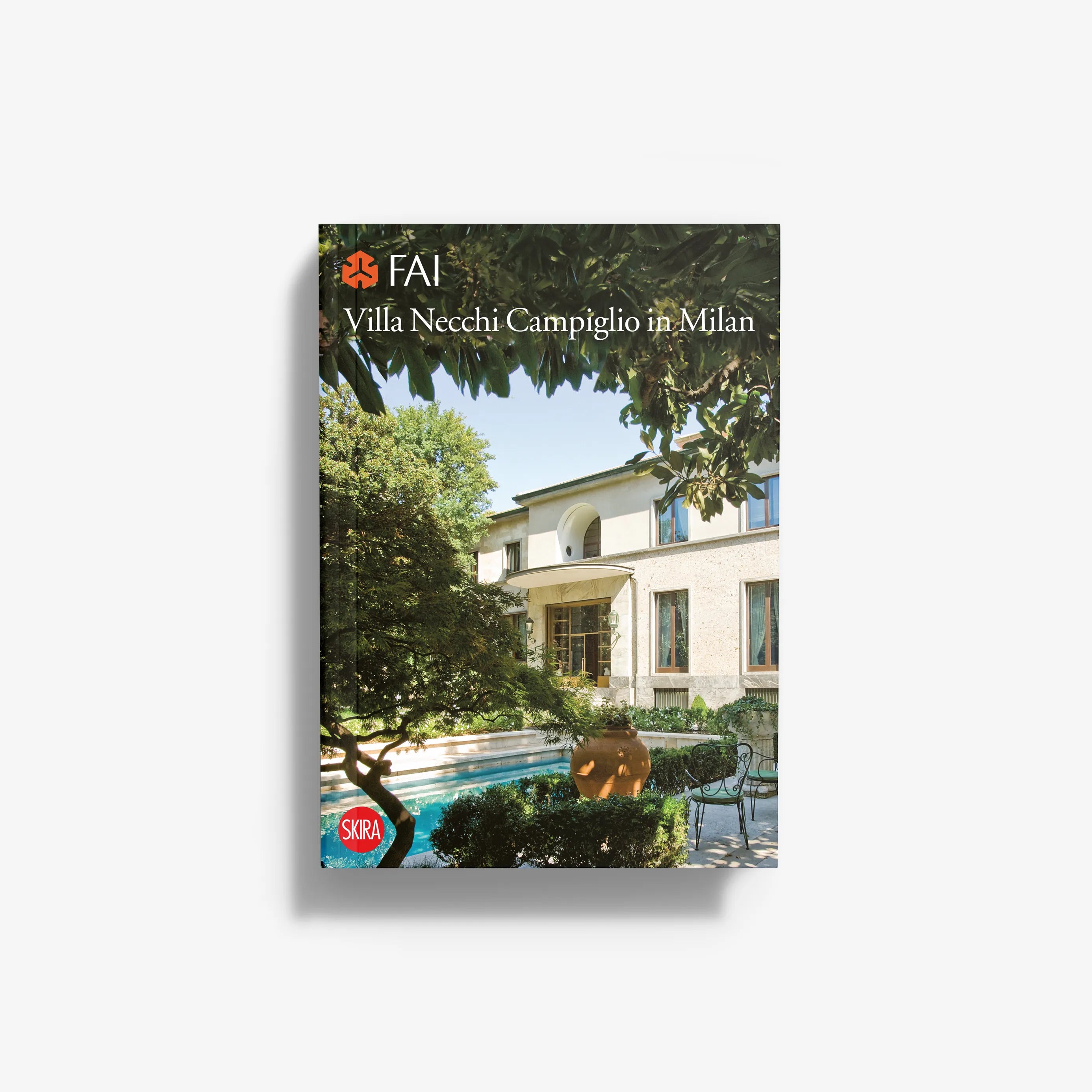 Architecture and house-museum guidebook by Skira Arte, illustrated villa in Milan, English edition, with garden and pool