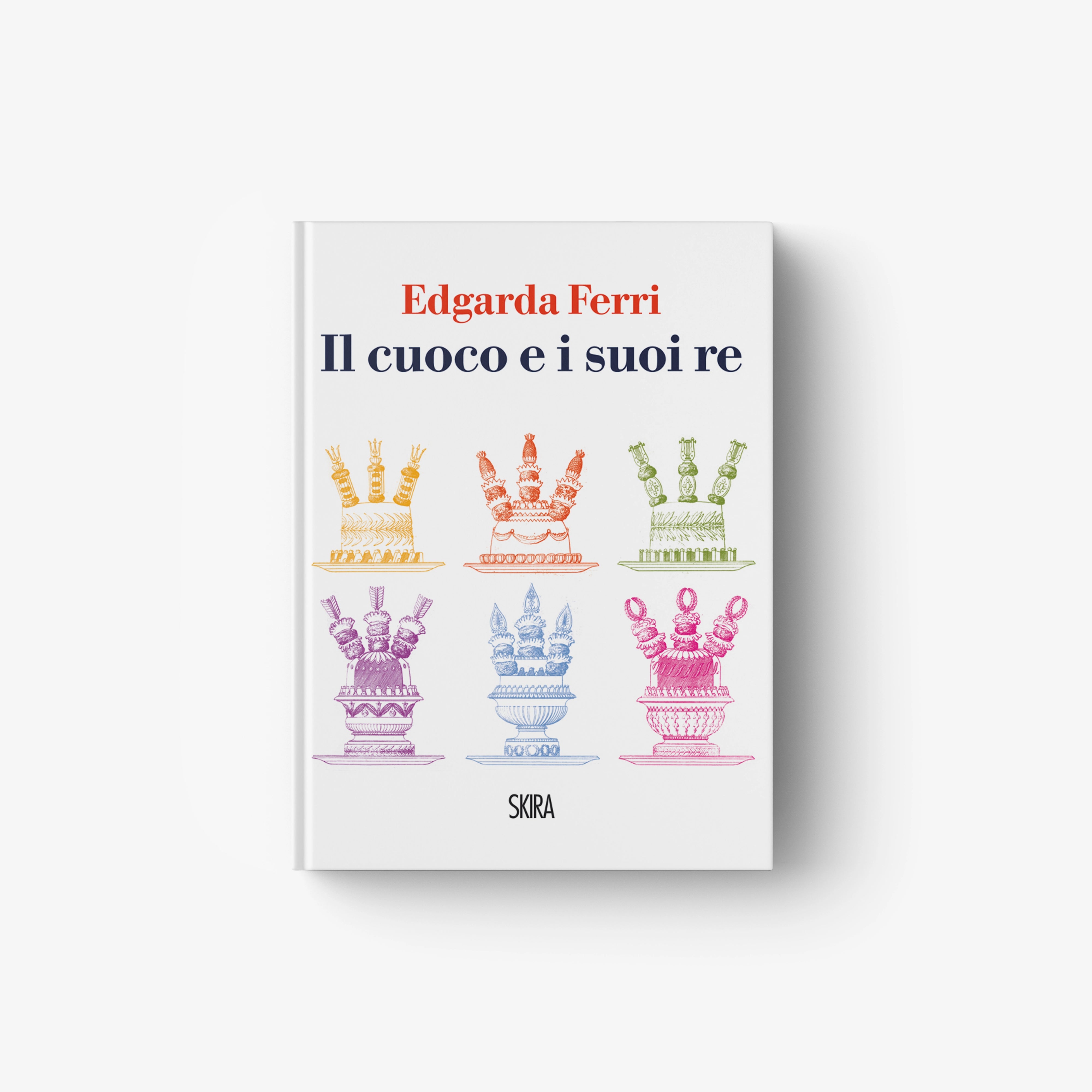 The Cook and His Kings book cover with illustrated chess kings and author Edgarda Ferri