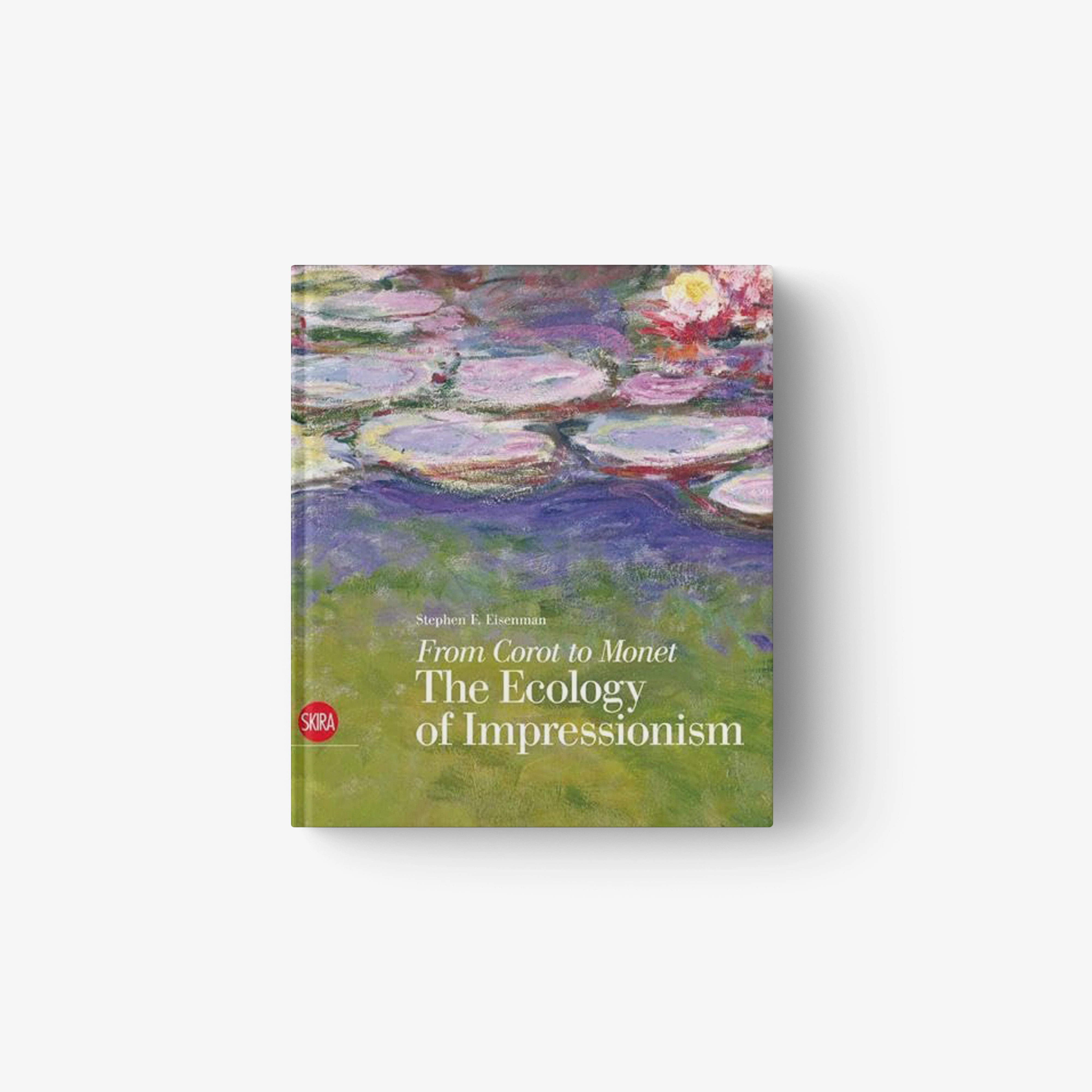 Hardcover art book with impressionist pond cover and title typography