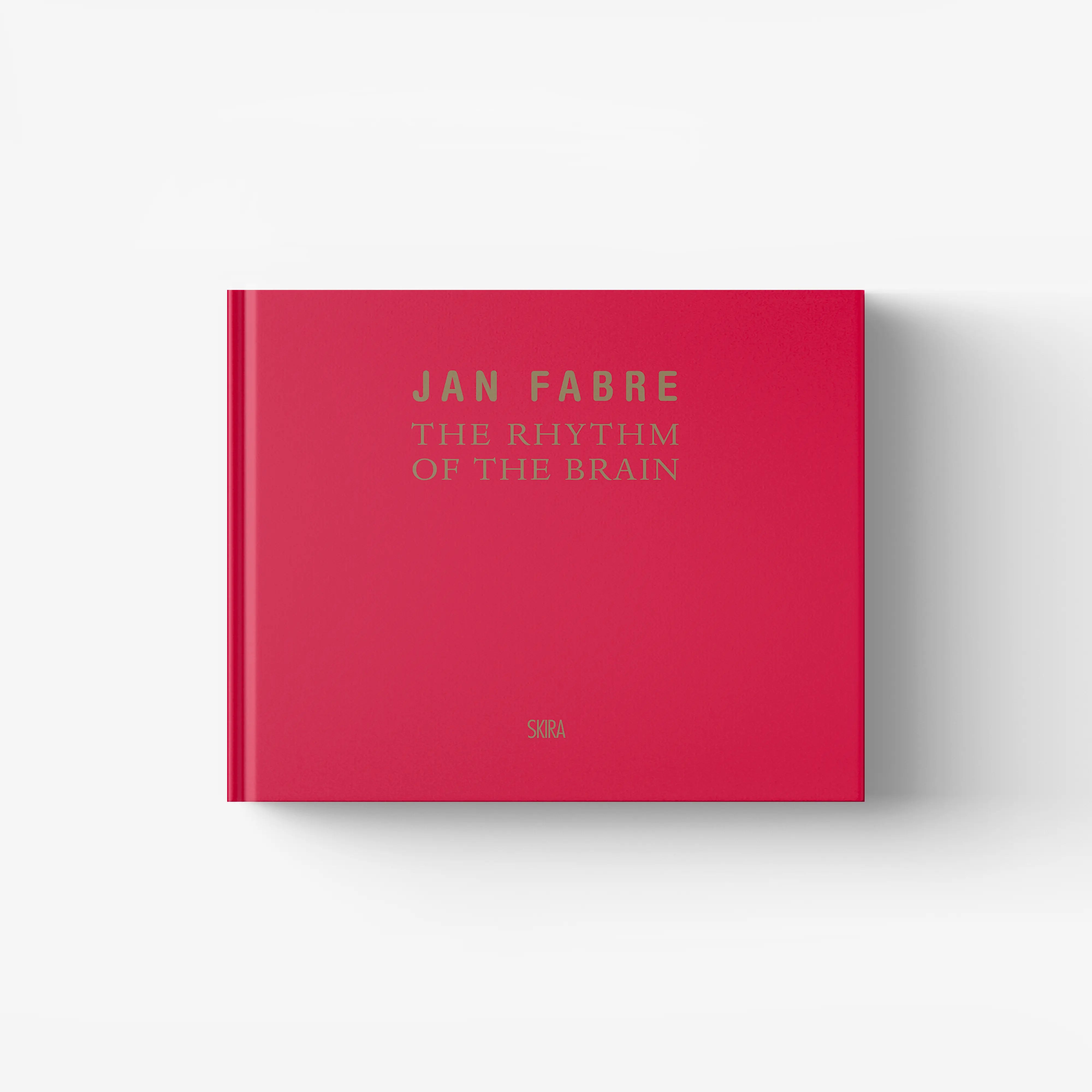 Contemporary art book in red with Skira Arte branding, Jan Fabre cover text, tema cervello e rapporto tra arte e scienza
