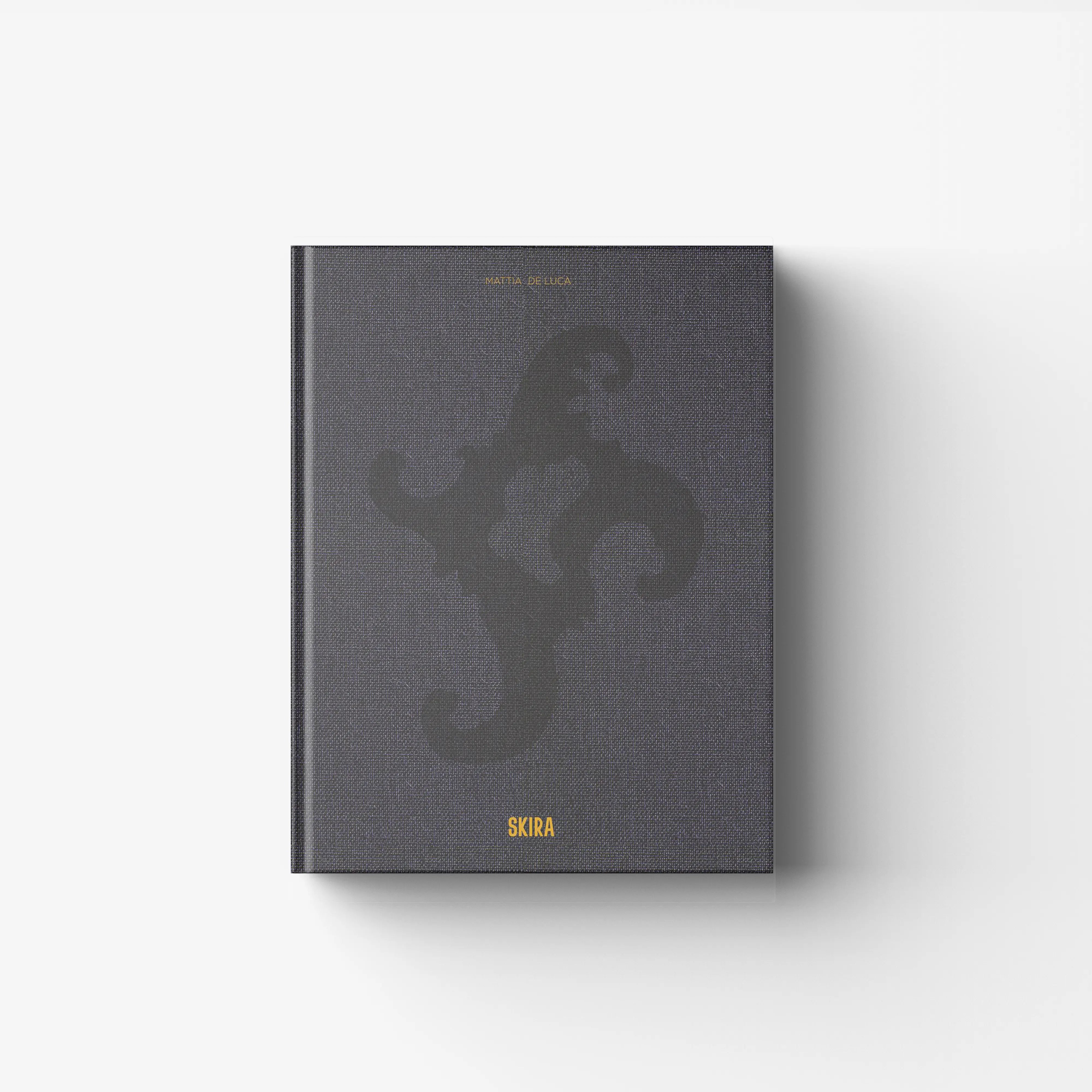 Arte moderna libro d'arte Skira Arte in grigio scuro con copertina testurizzata e scritta Mattia De Luca