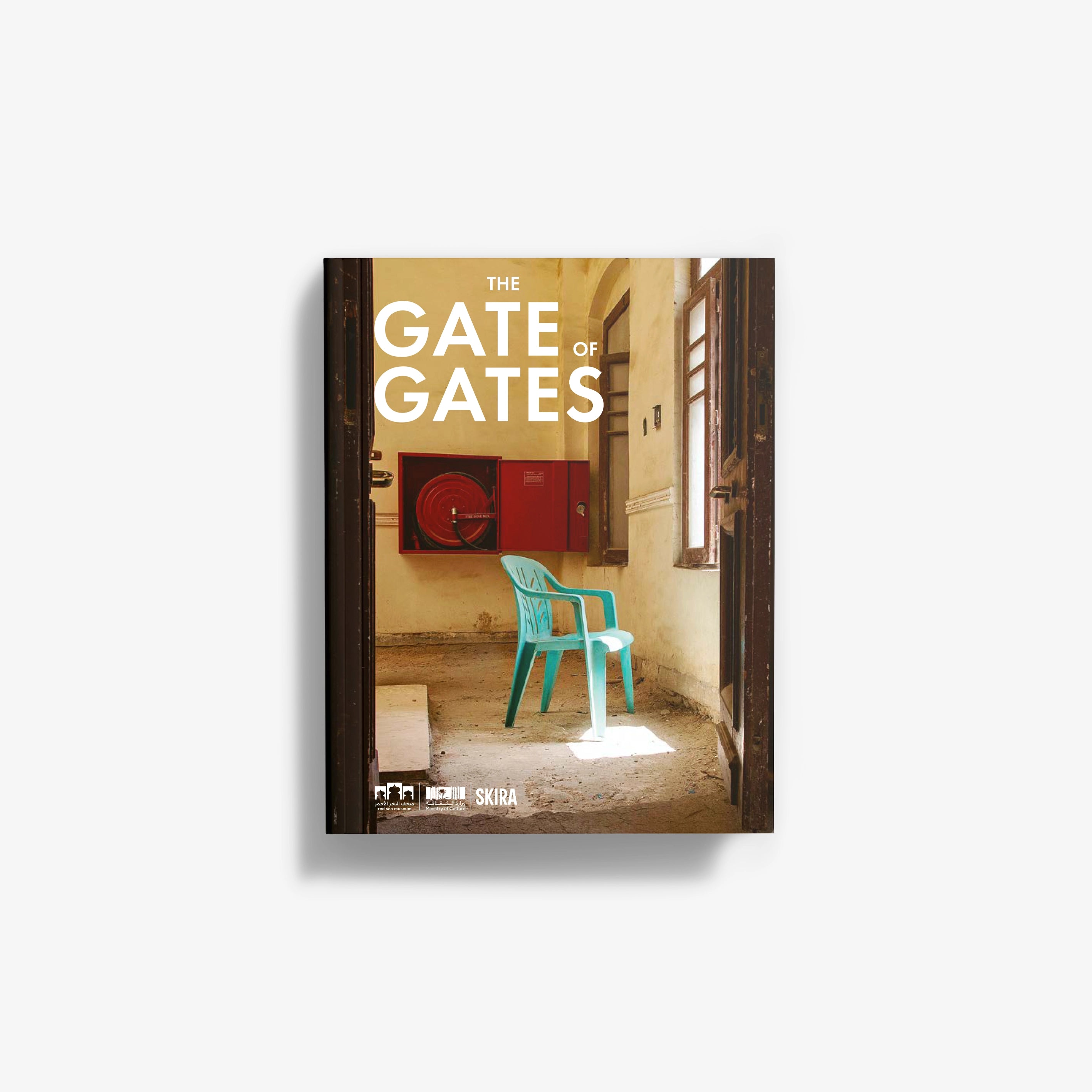 Paperback art book by Skira Arte with Saudi architecture photography exhibition catalog cover in warm yellow and brown