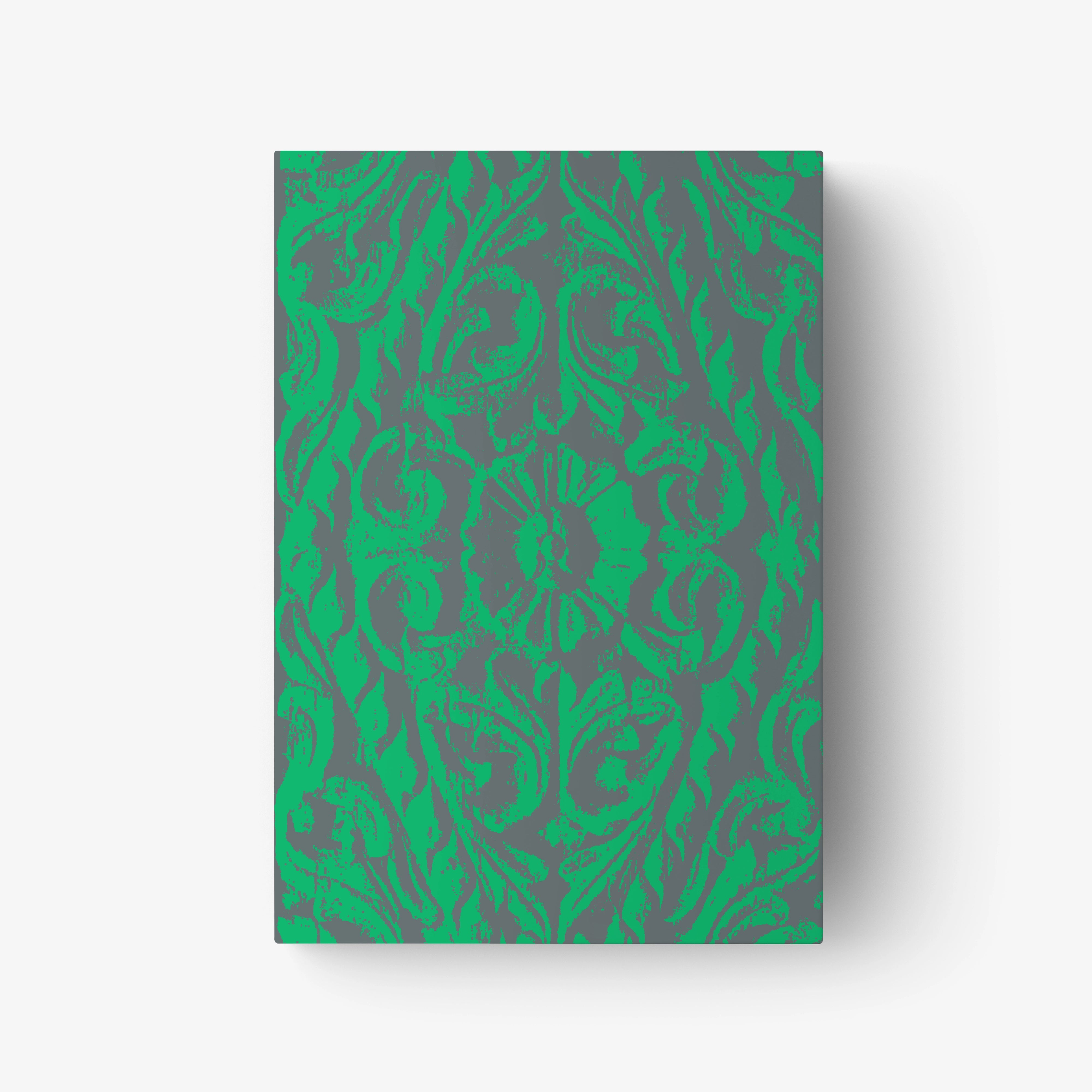 Green patterned book cover for Saggaf Palace, English edition