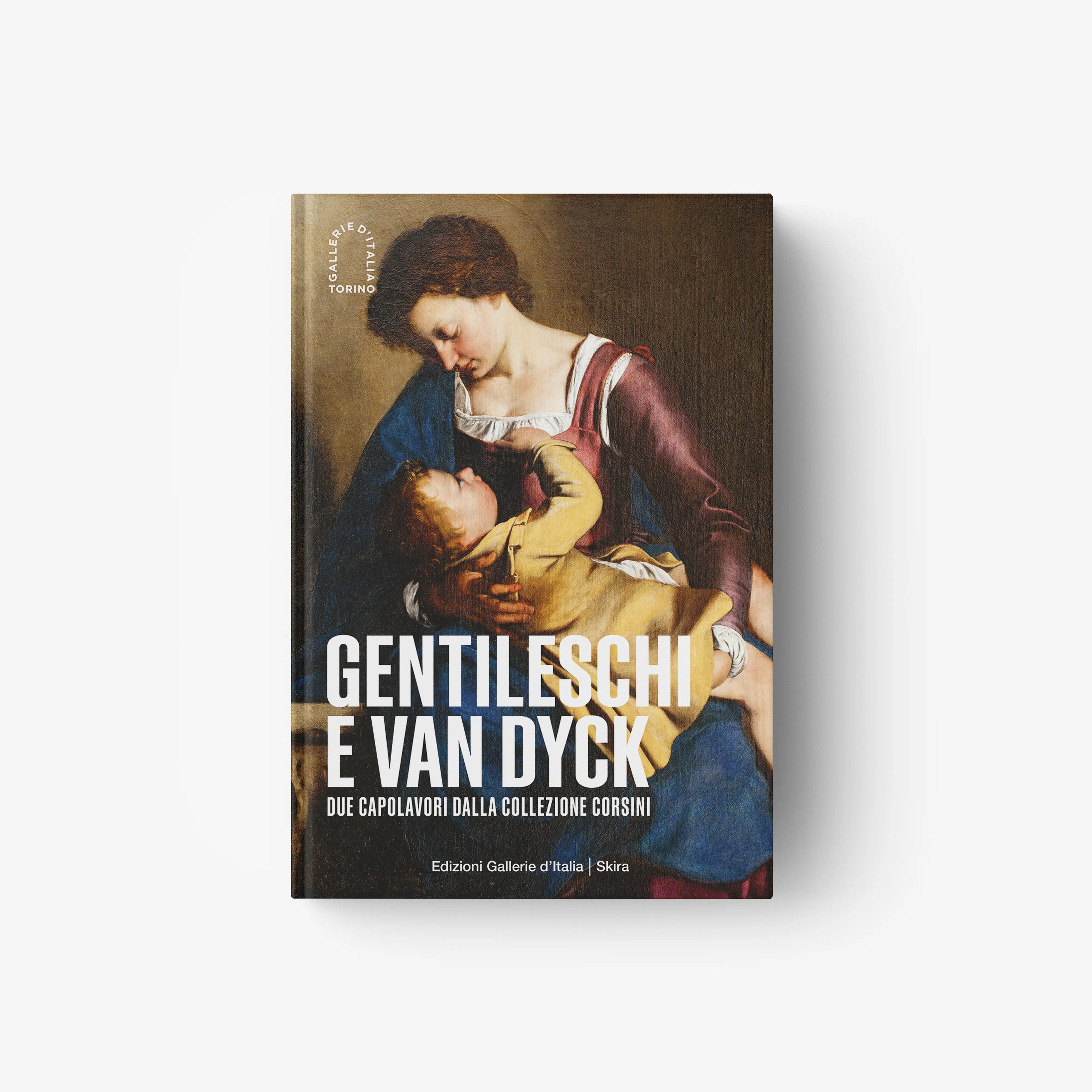 Art book in warm brown cover with two seventeenth century paintings, Skira Arte, featuring Madonna col Bambino and Madonna della paglia